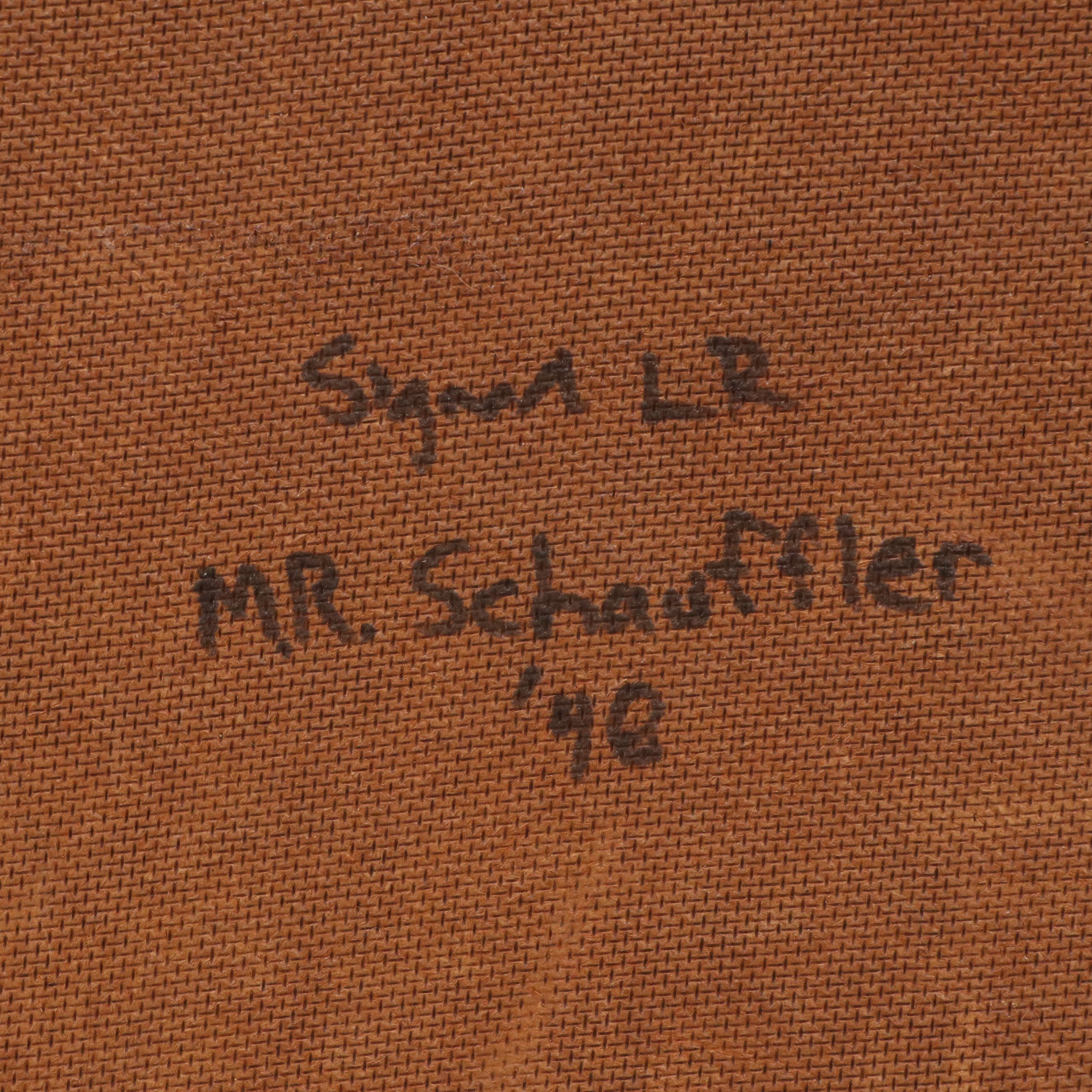 Margaret R. Schauffler Oil Painting of Bay Scene, 1948