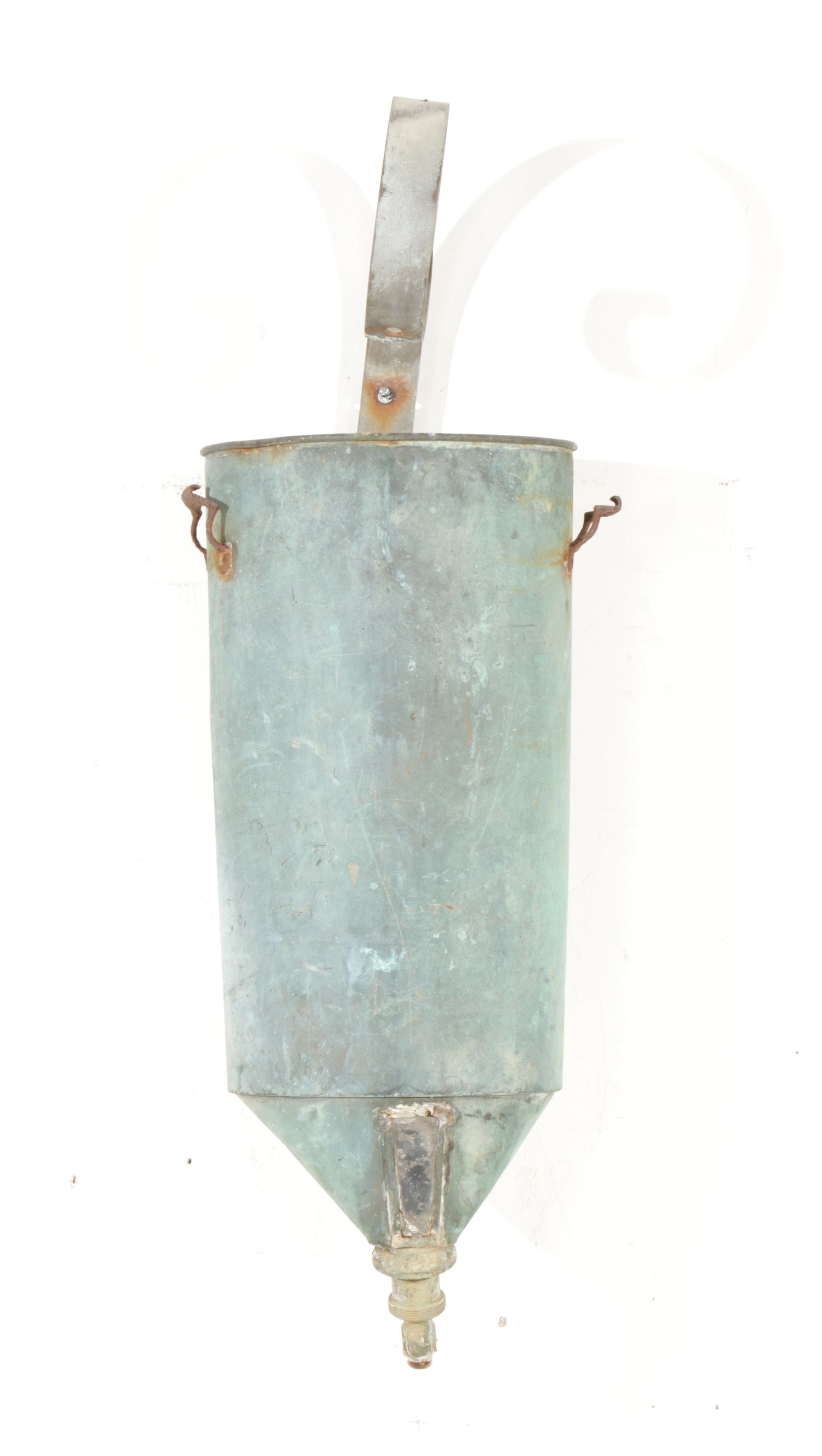 Metal Wall Pocket Converted from Farm Wall Vessel