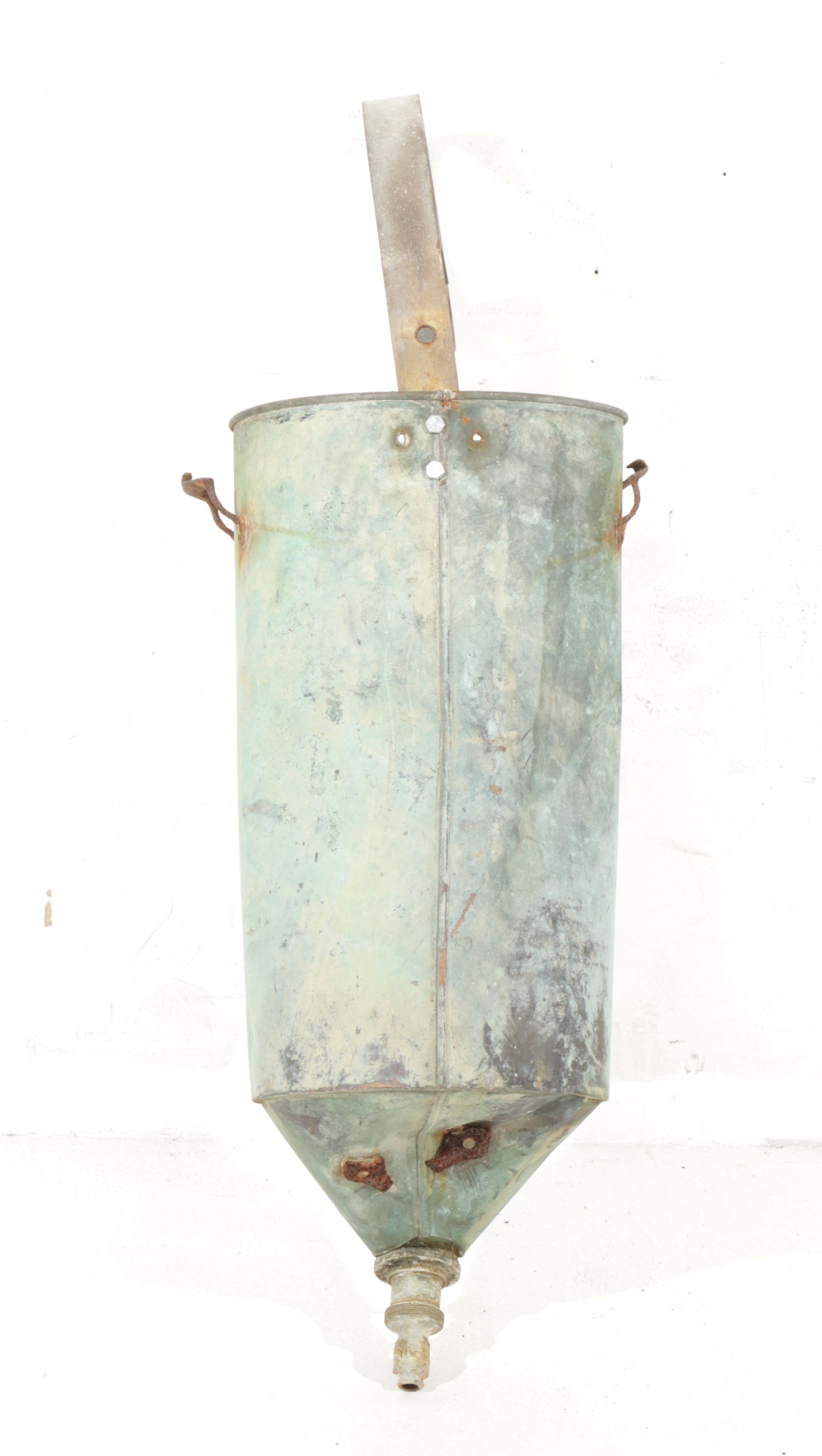 Metal Wall Pocket Converted from Farm Wall Vessel