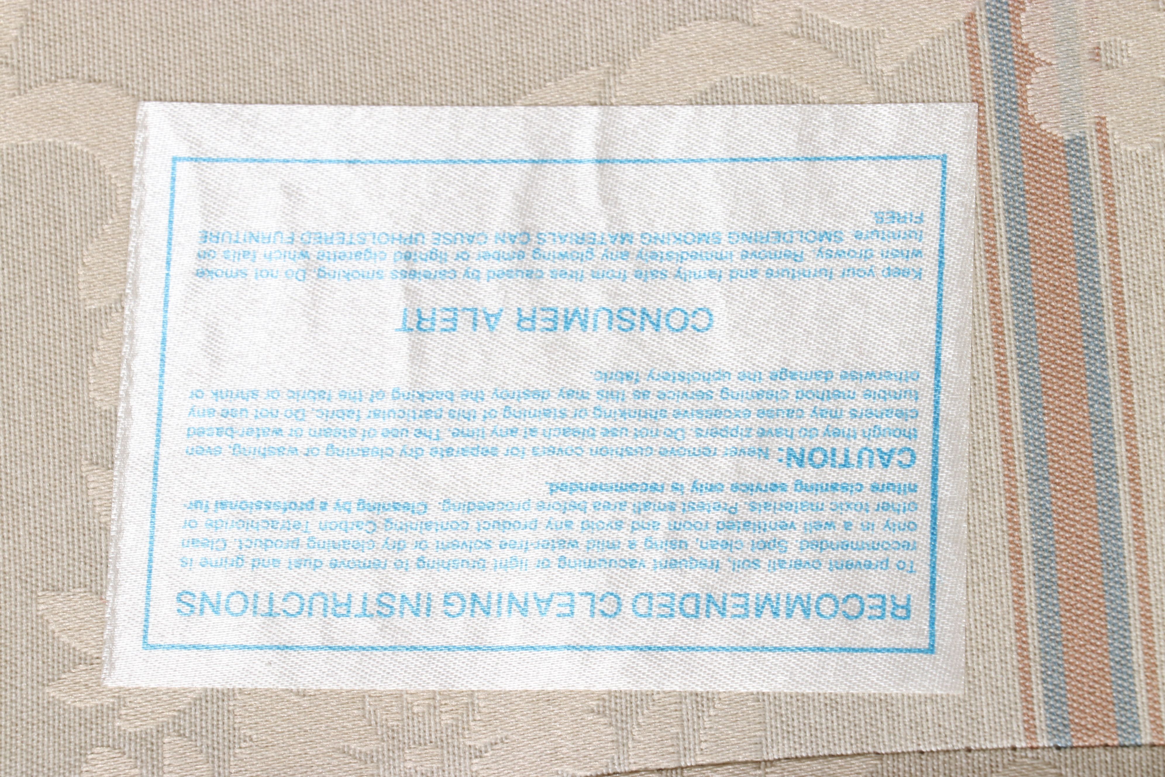 Broyhill Upholstered Striped Damask Loveseat, c. 1990s