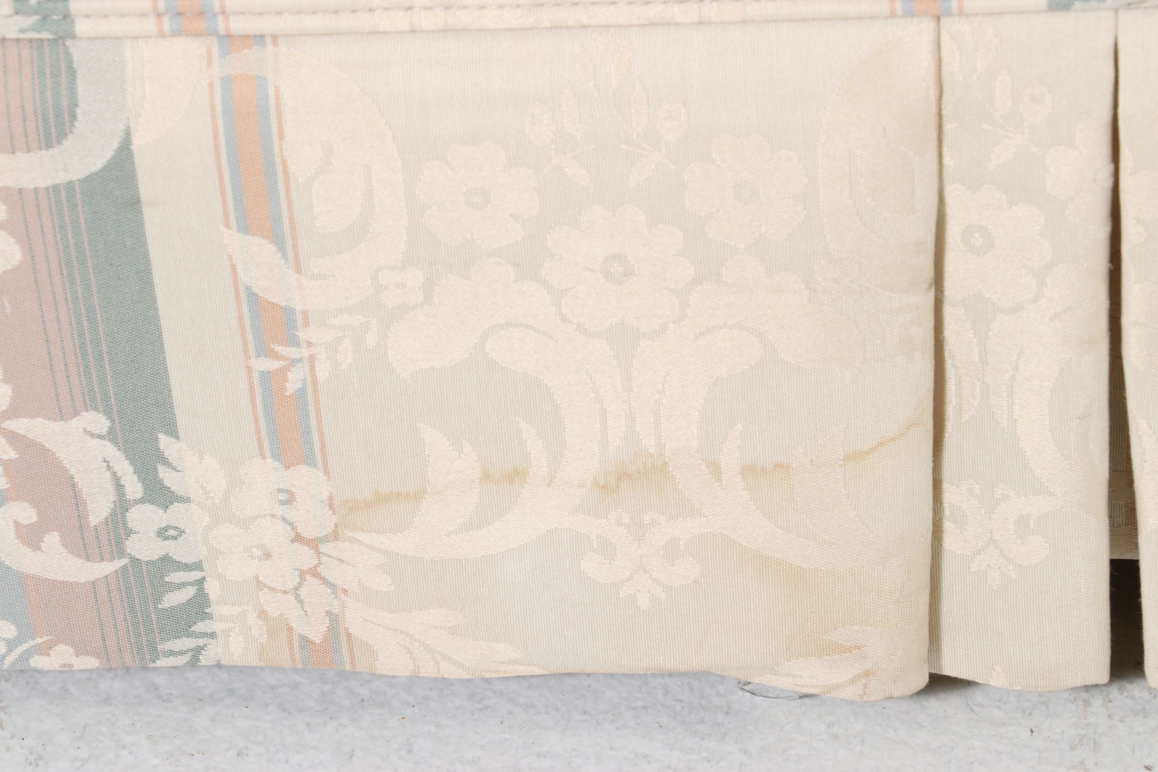 Broyhill Upholstered Striped Damask Loveseat, c. 1990s