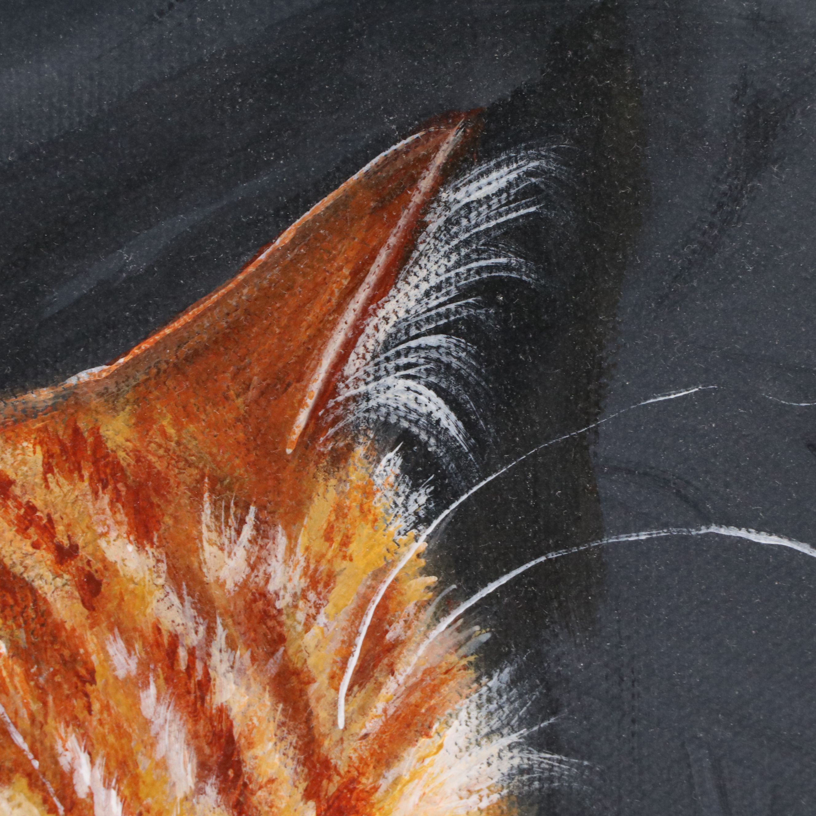 P. Pagayon Oil Painting of Orange Cat, 2004