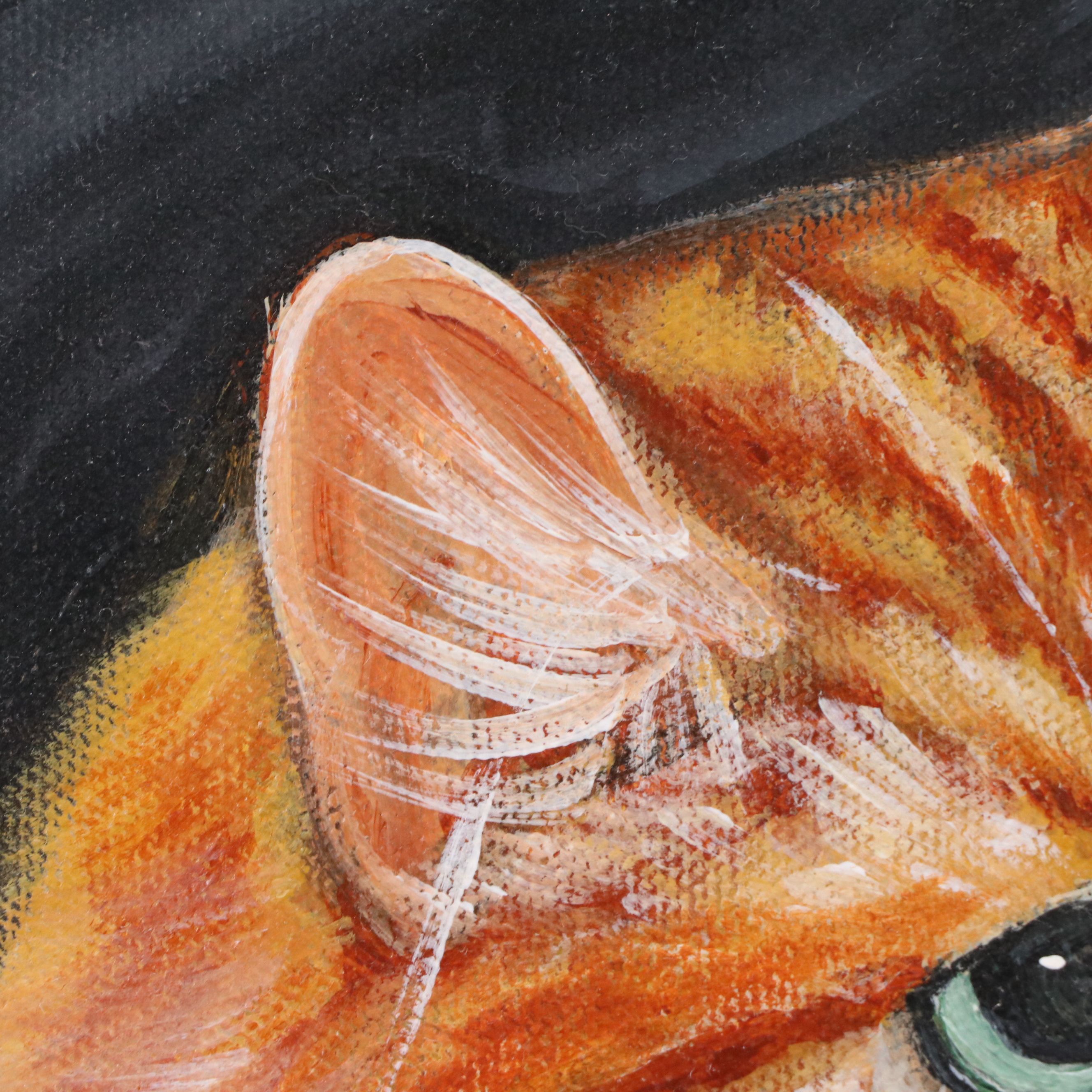 P. Pagayon Oil Painting of Orange Cat, 2004