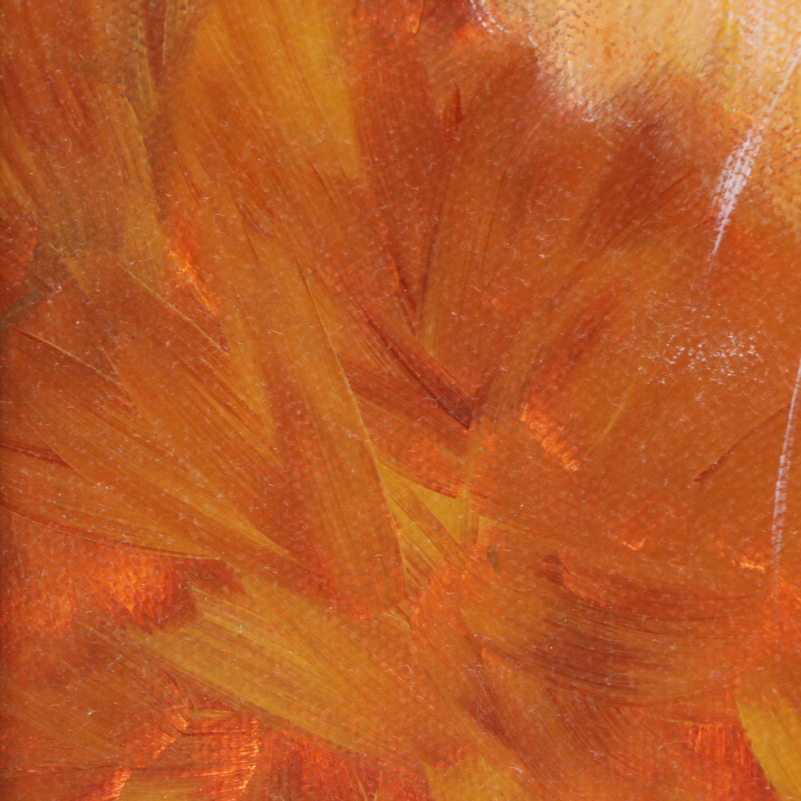 P. Pagayon Oil Painting of Orange Cat, 2004