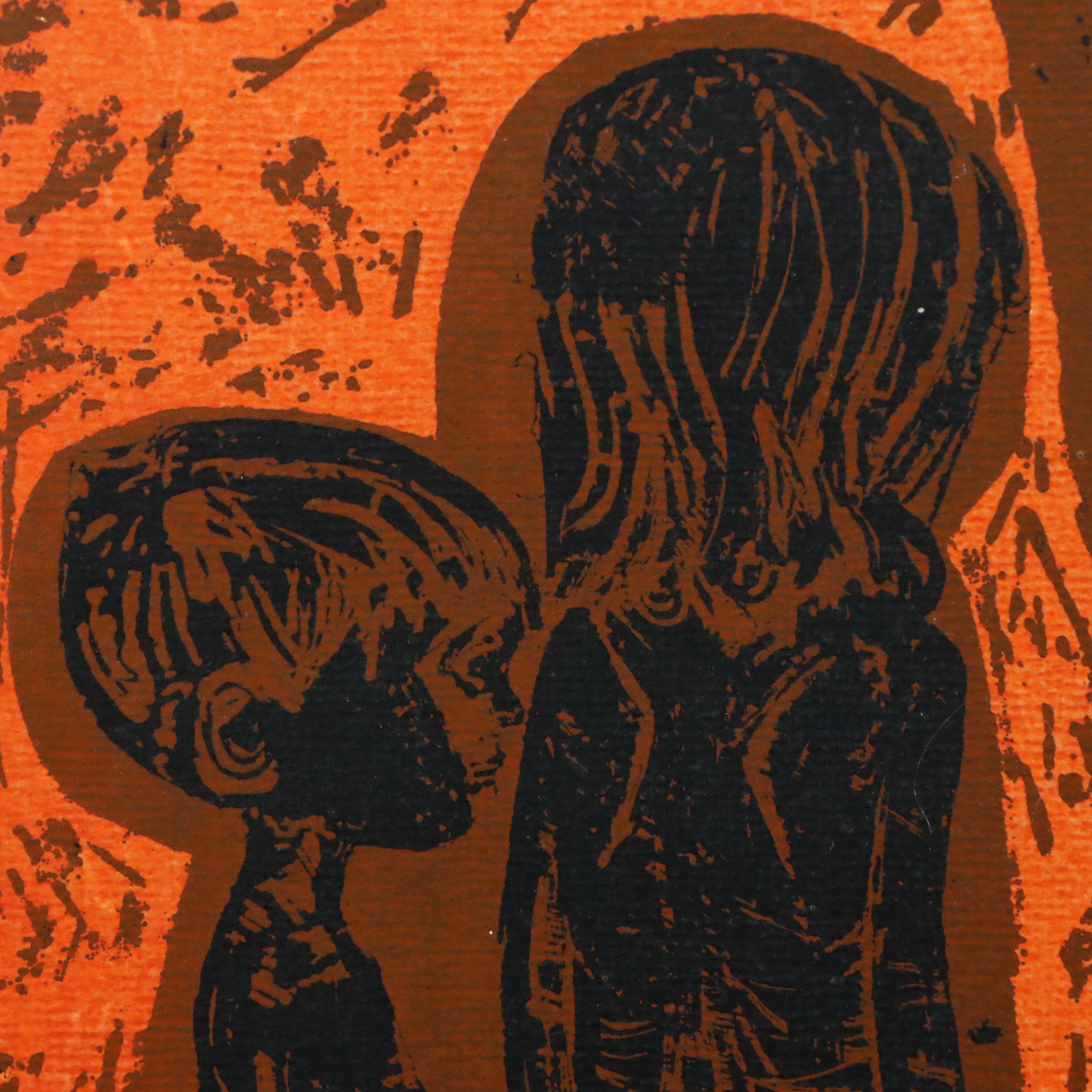 David Weidman Silkscreen on Paper "Children & Pet," 20th Century