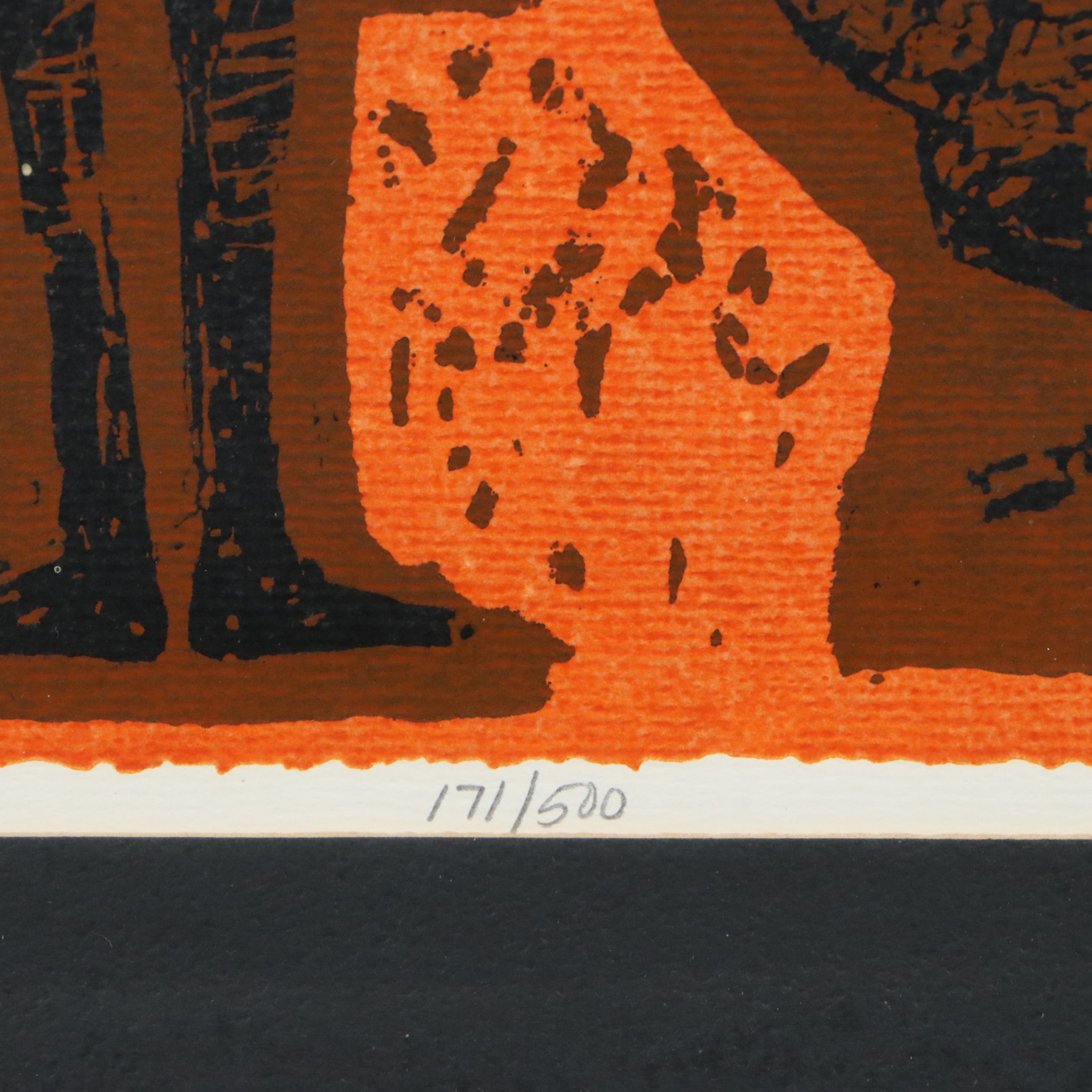 David Weidman Silkscreen on Paper "Children & Pet," 20th Century