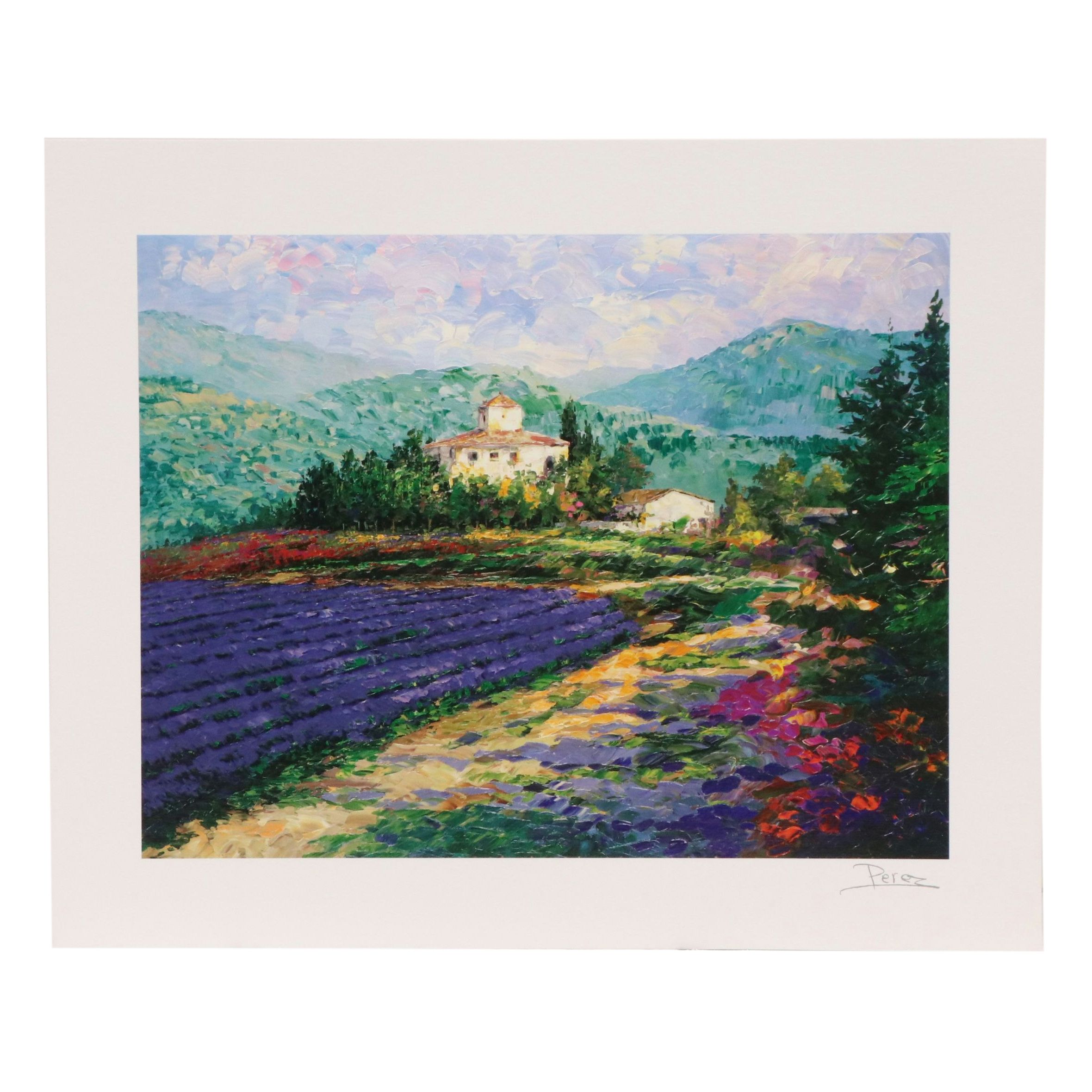 Alex Perez Seriolithographs Including "Lavender in Provence," 2002