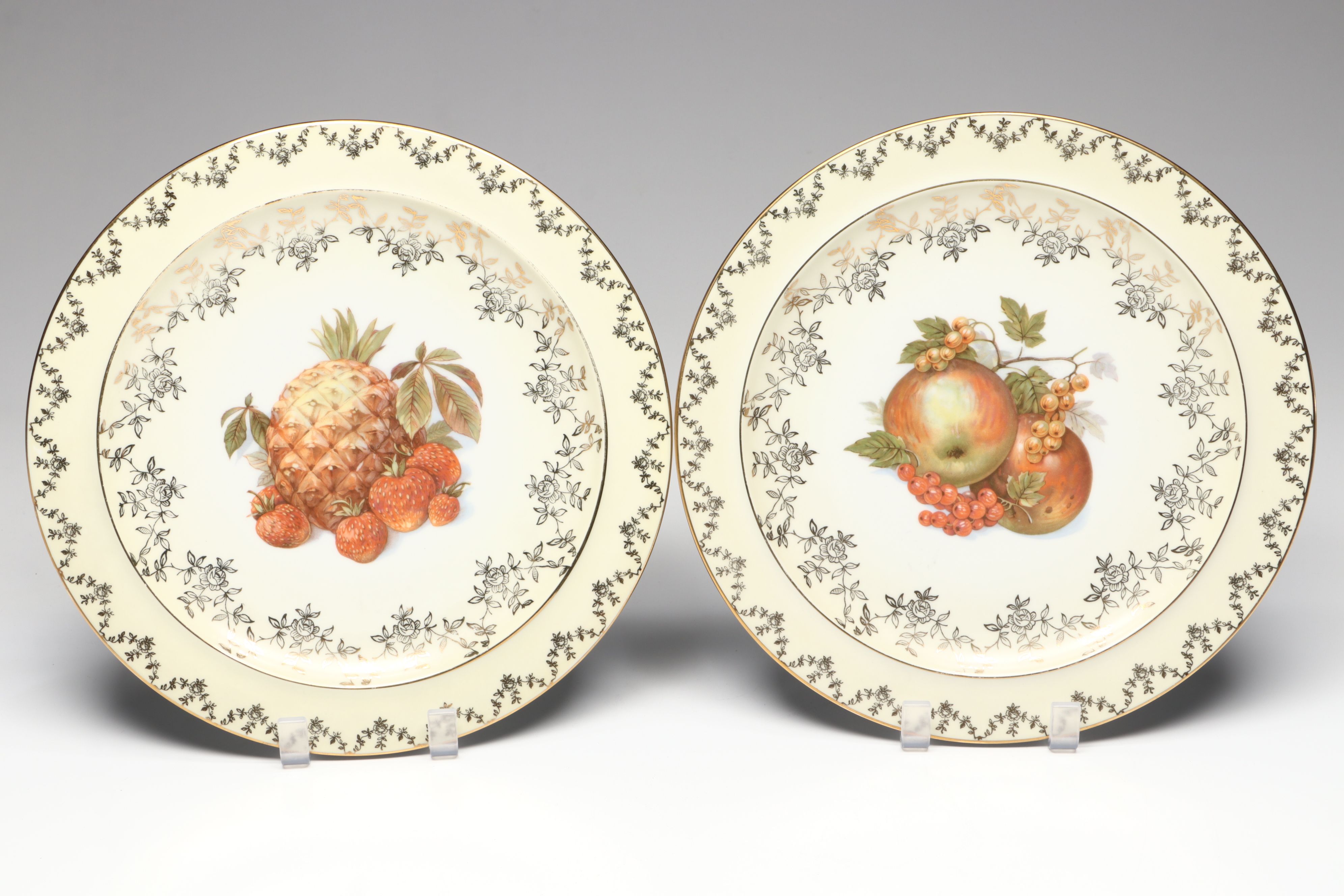 Sunshine Biscuits White House Tin with Limoges and Gloria Porcelain Plates