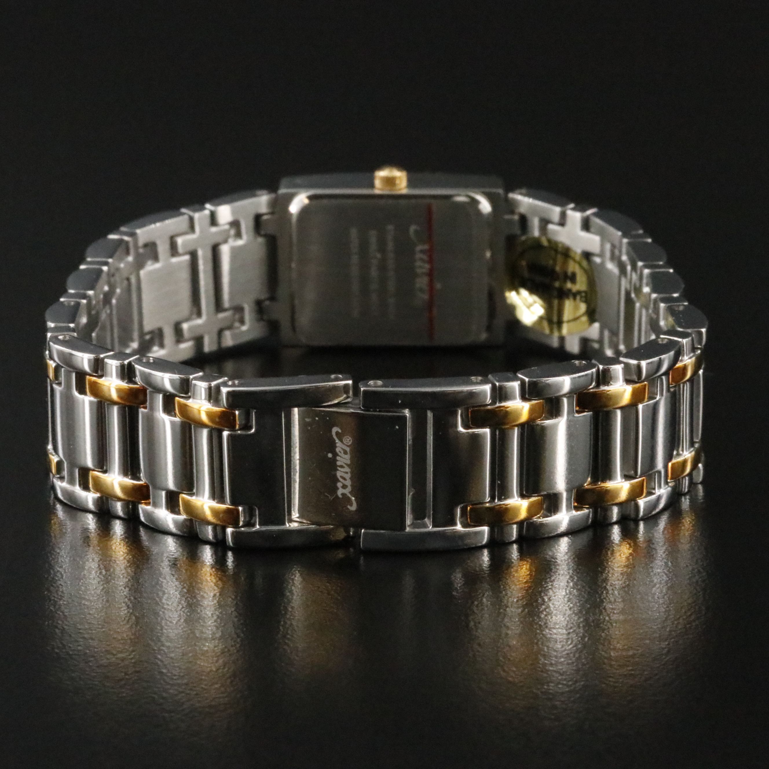 Xavier Diamond Two Tone Quartz Dress Watch with Diamond Accents