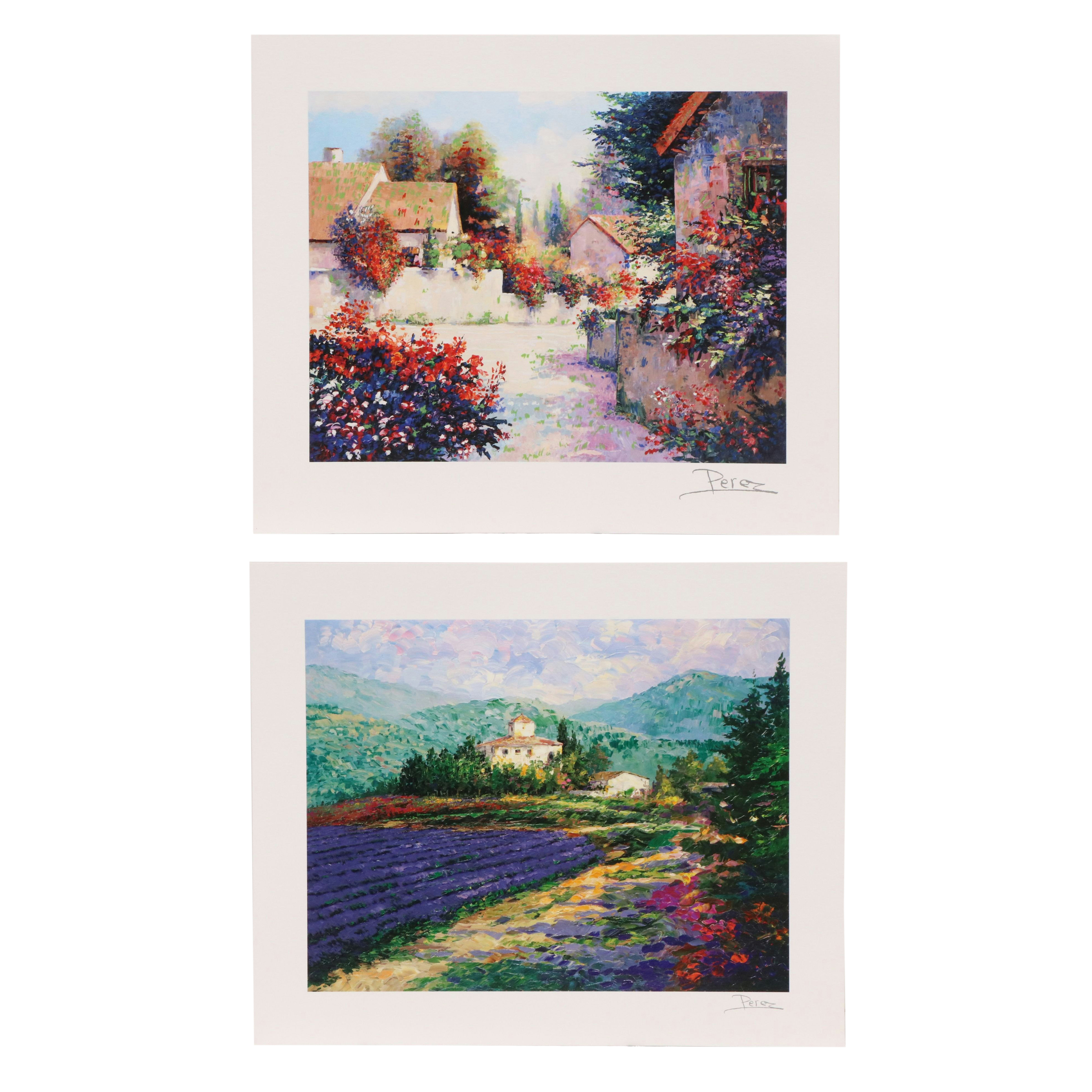 Alex Perez Seriolithographs Including "Lavender in Provence," 2002
