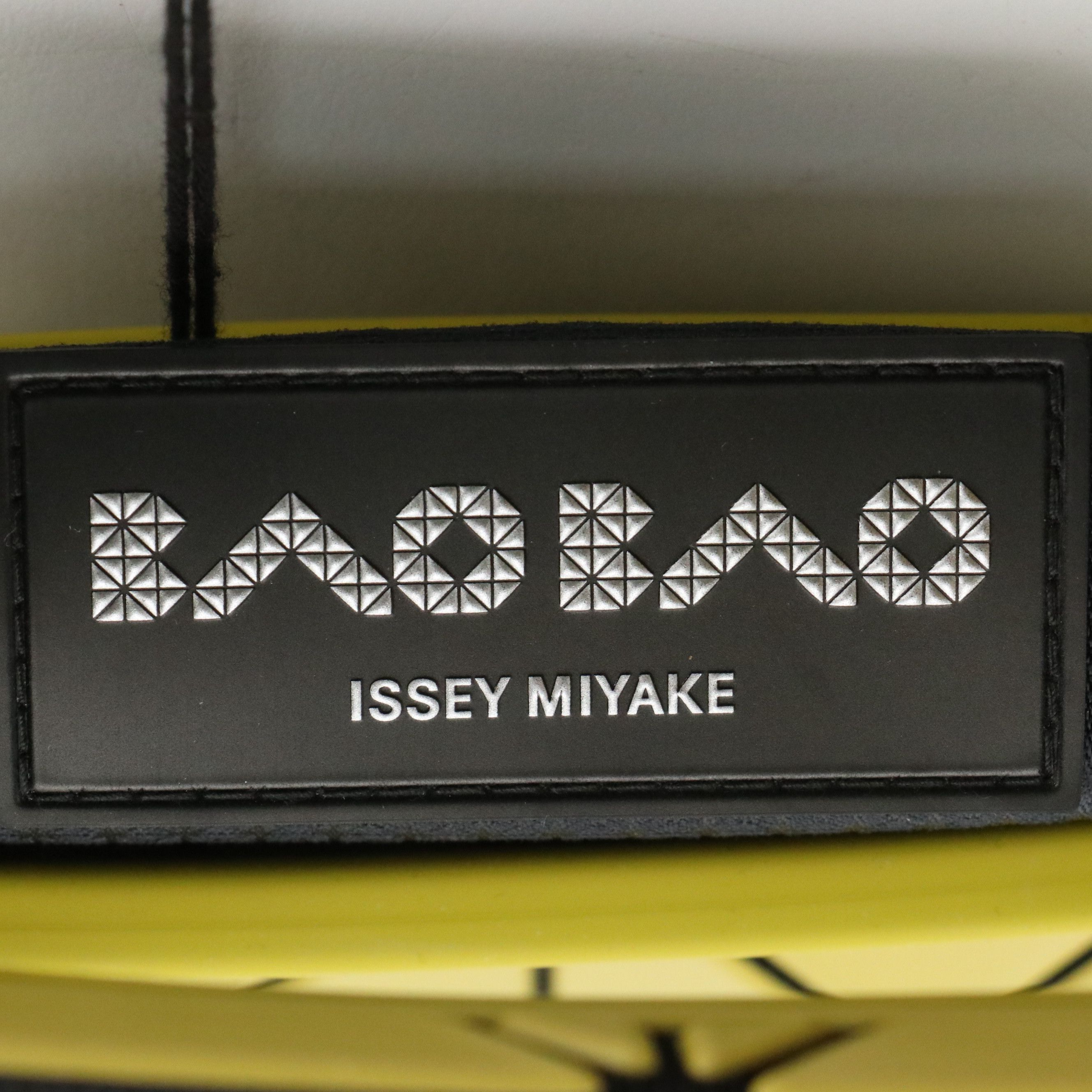 BAO BAO Issey Miyake Bocca Geo Handbag in Matte Chartreuse Leather, With Tag