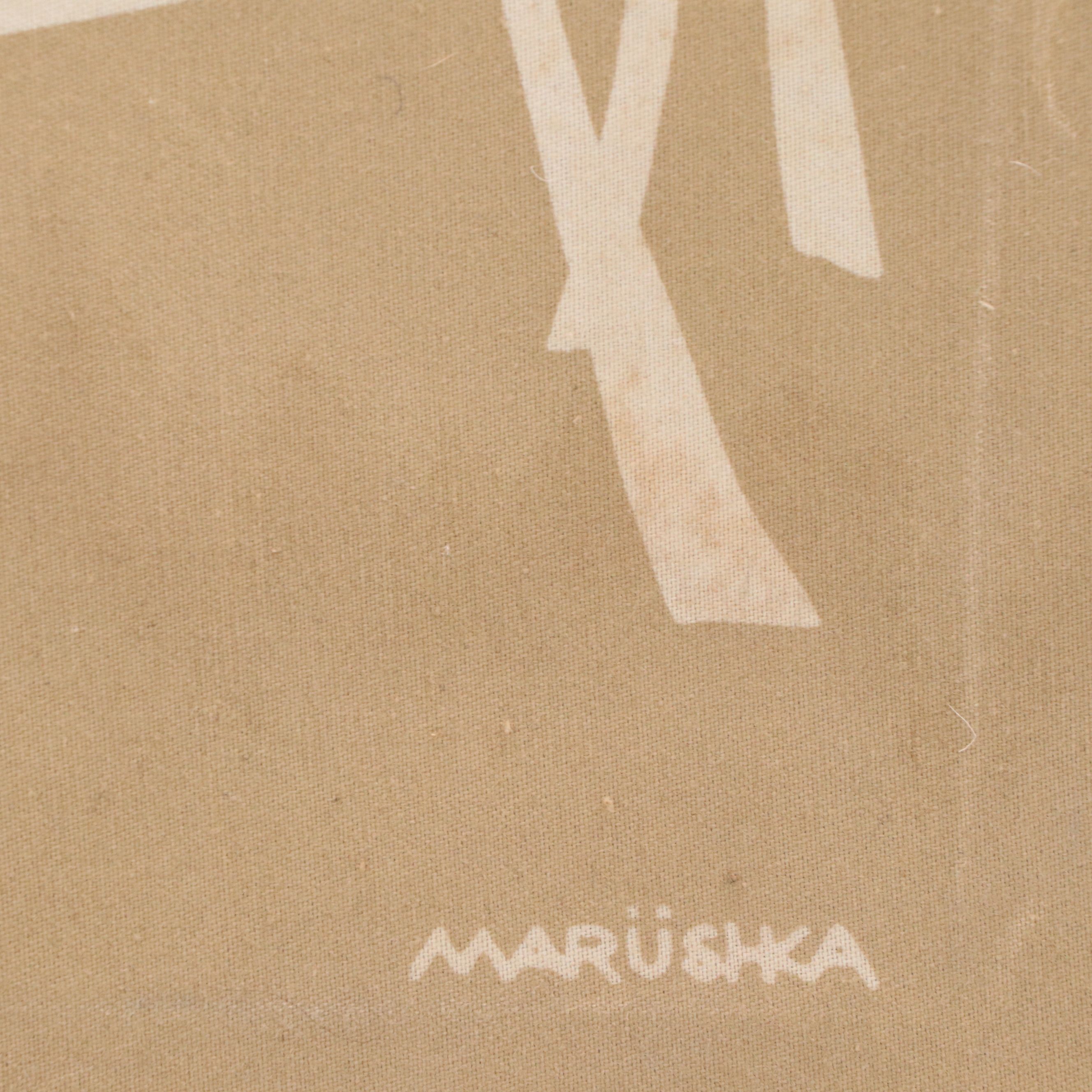 Marüshka Silkscreen Textile of Pelican, 1970s