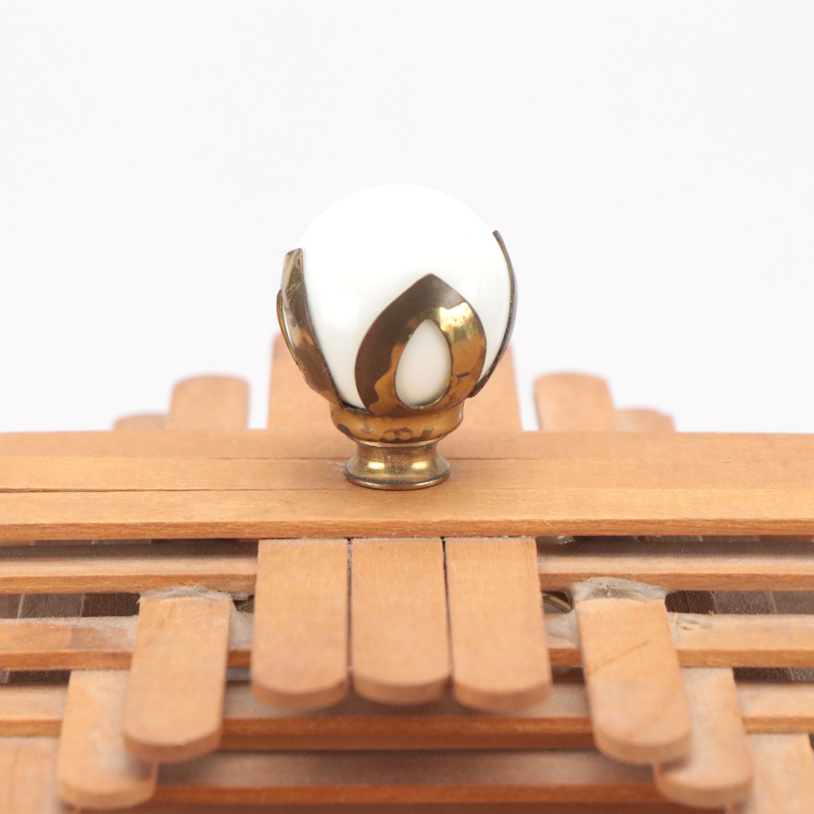 Tramp Art Popsicle Stick Hand-Crafted Table Lamp With Storage Cubbies