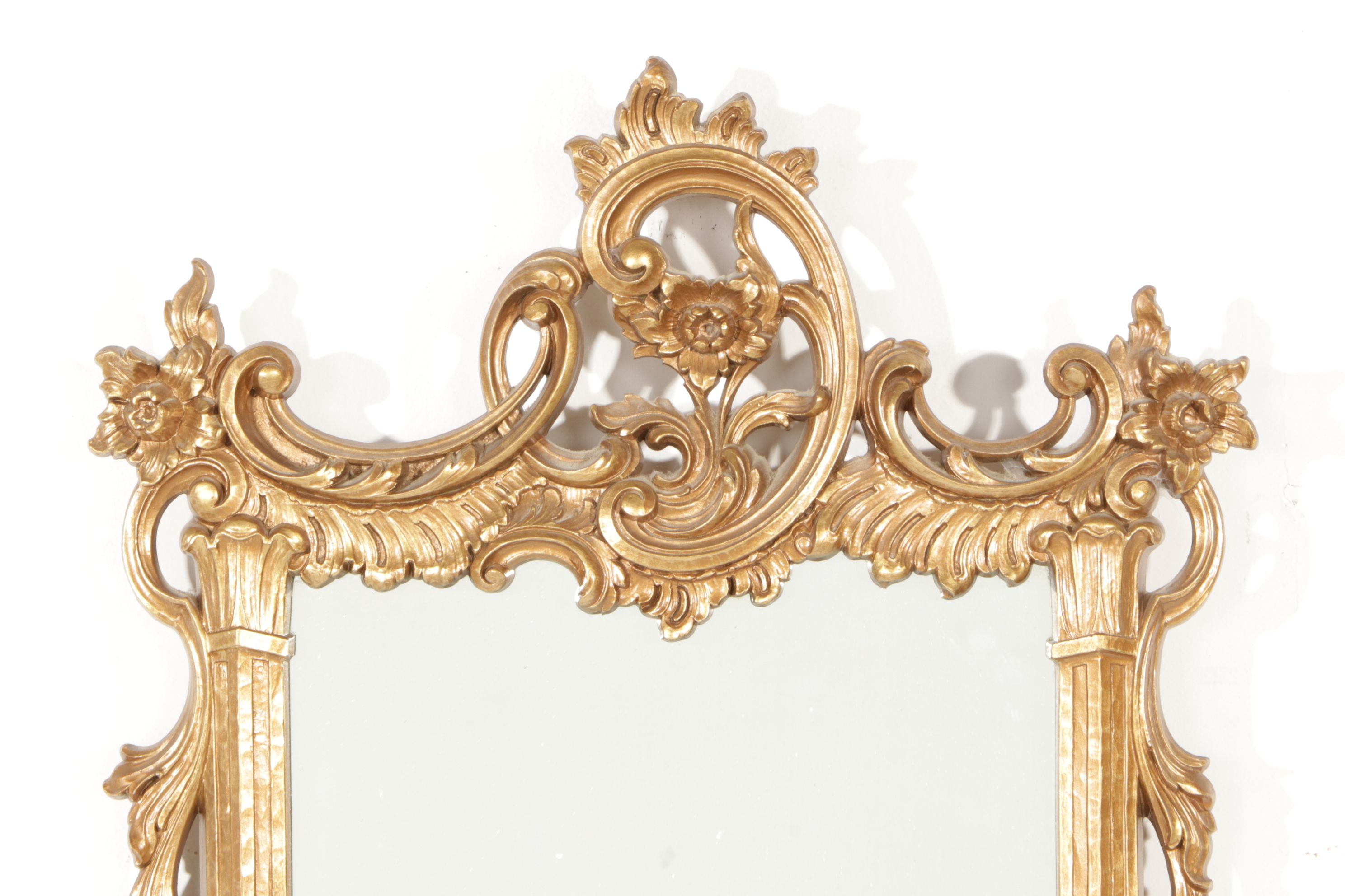 Syroco Rococo Style Giltwood Wall Mount Mirror, Early 21st Century