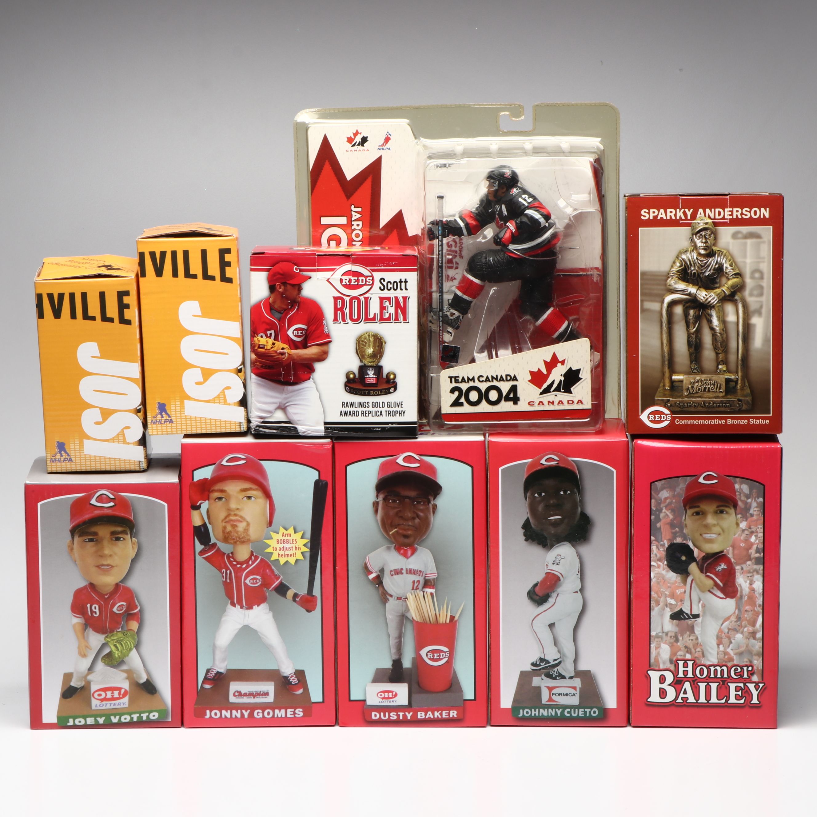Cincinnati Reds with Other Hockey Bobbleheads and Figurines