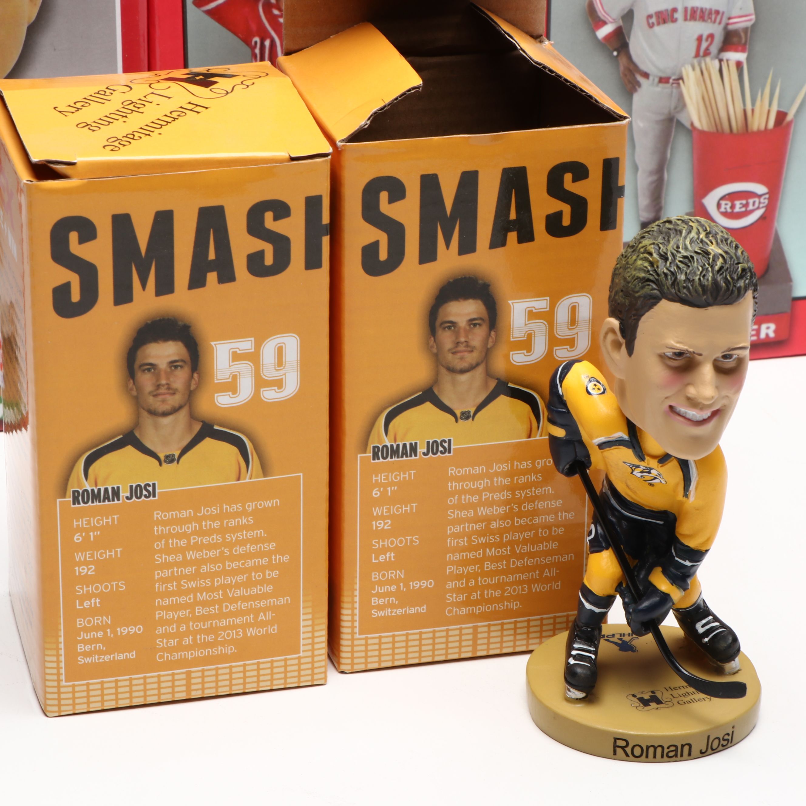 Cincinnati Reds with Other Hockey Bobbleheads and Figurines