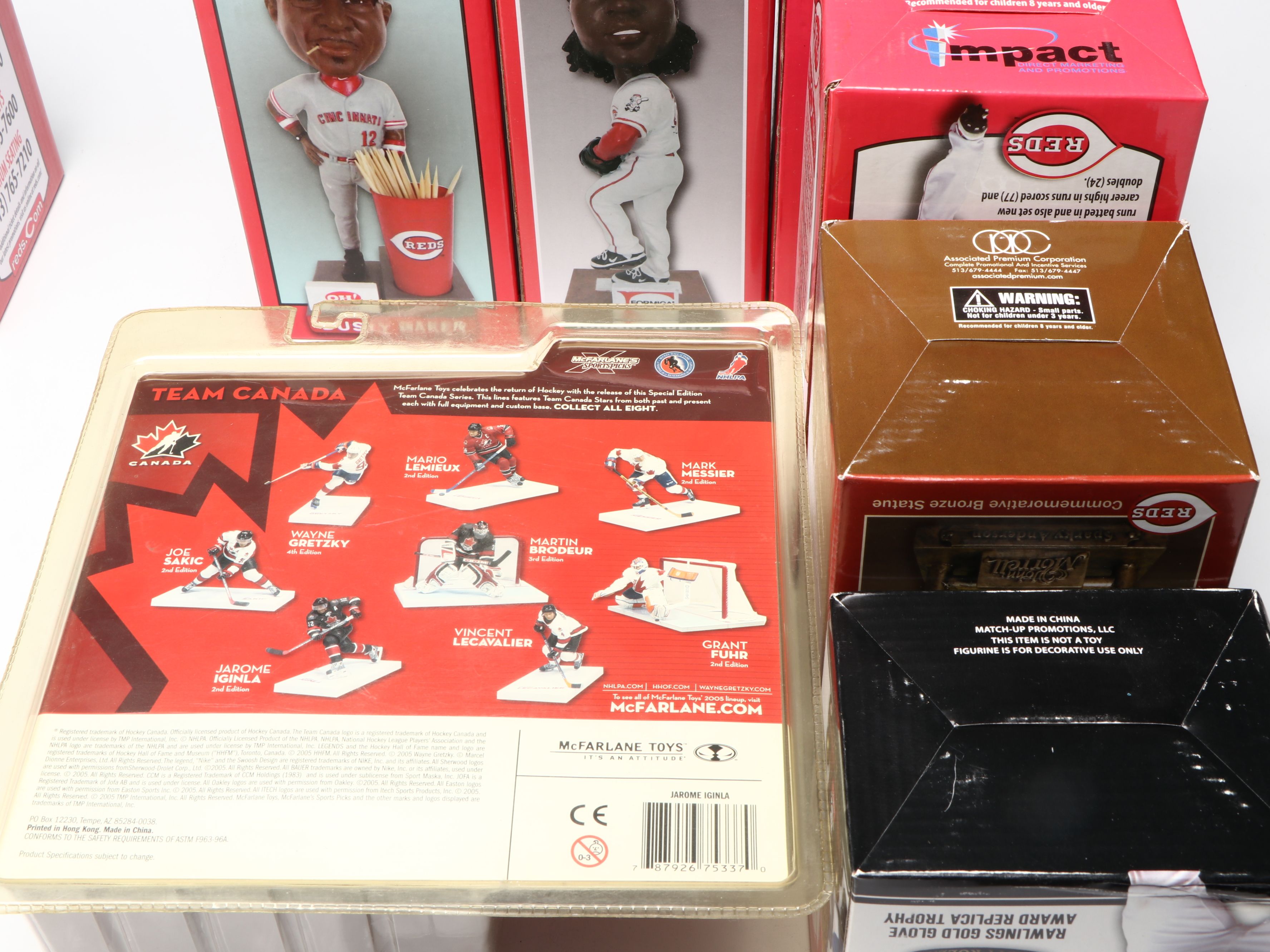 Cincinnati Reds with Other Hockey Bobbleheads and Figurines