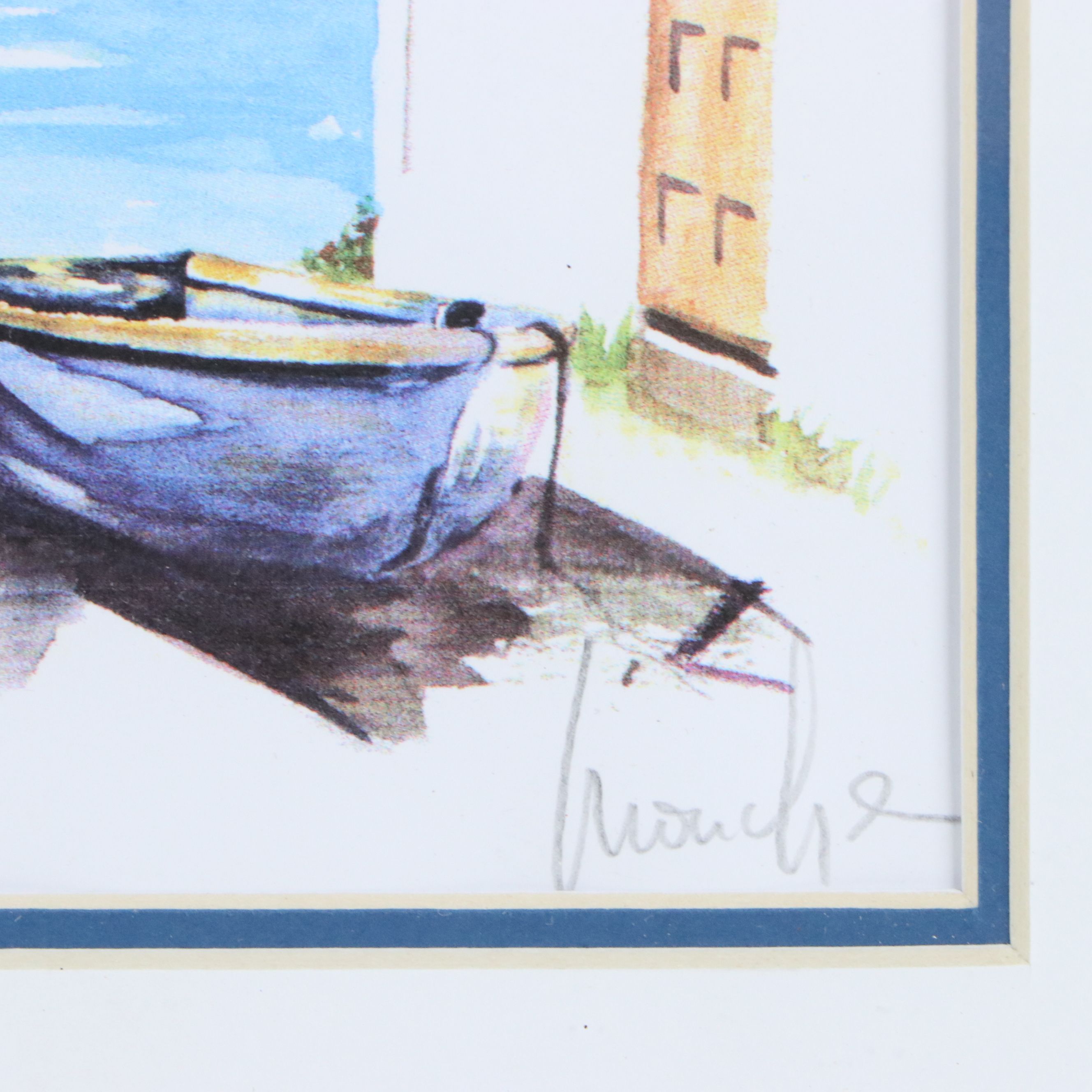 Pair of Mouche Bouvrais Tropical Landscape Giclées of St. Martin, 21st Century