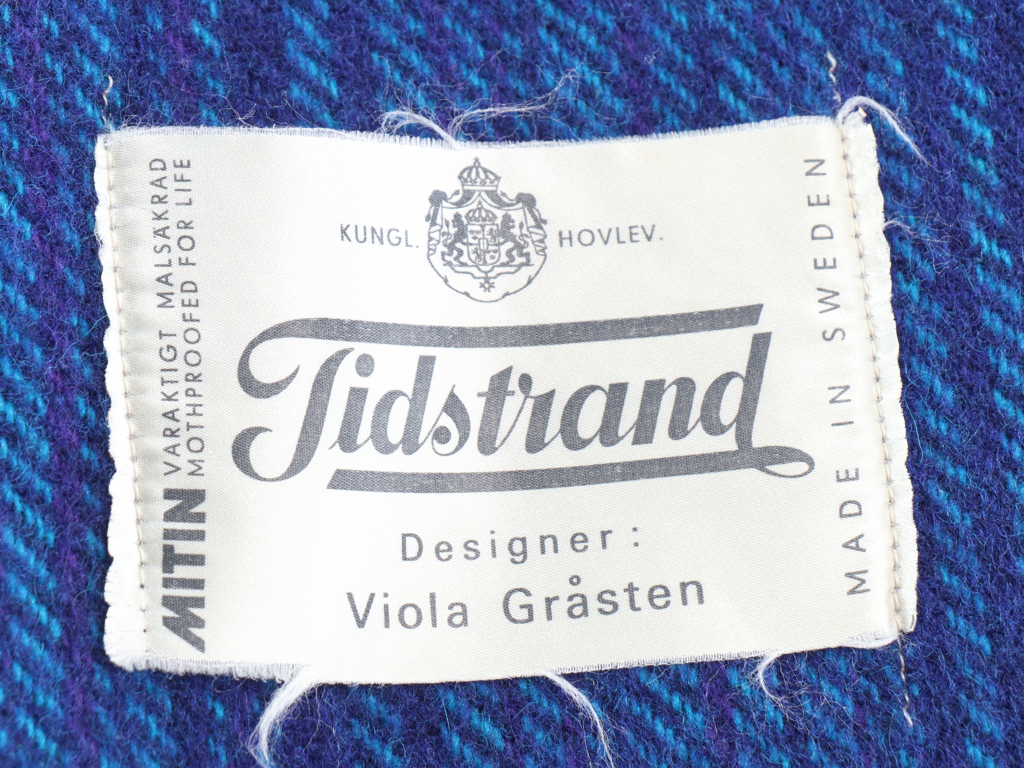 Tidstrand Swedish Wool Woven Blanket Designed by Viola Gråsten
