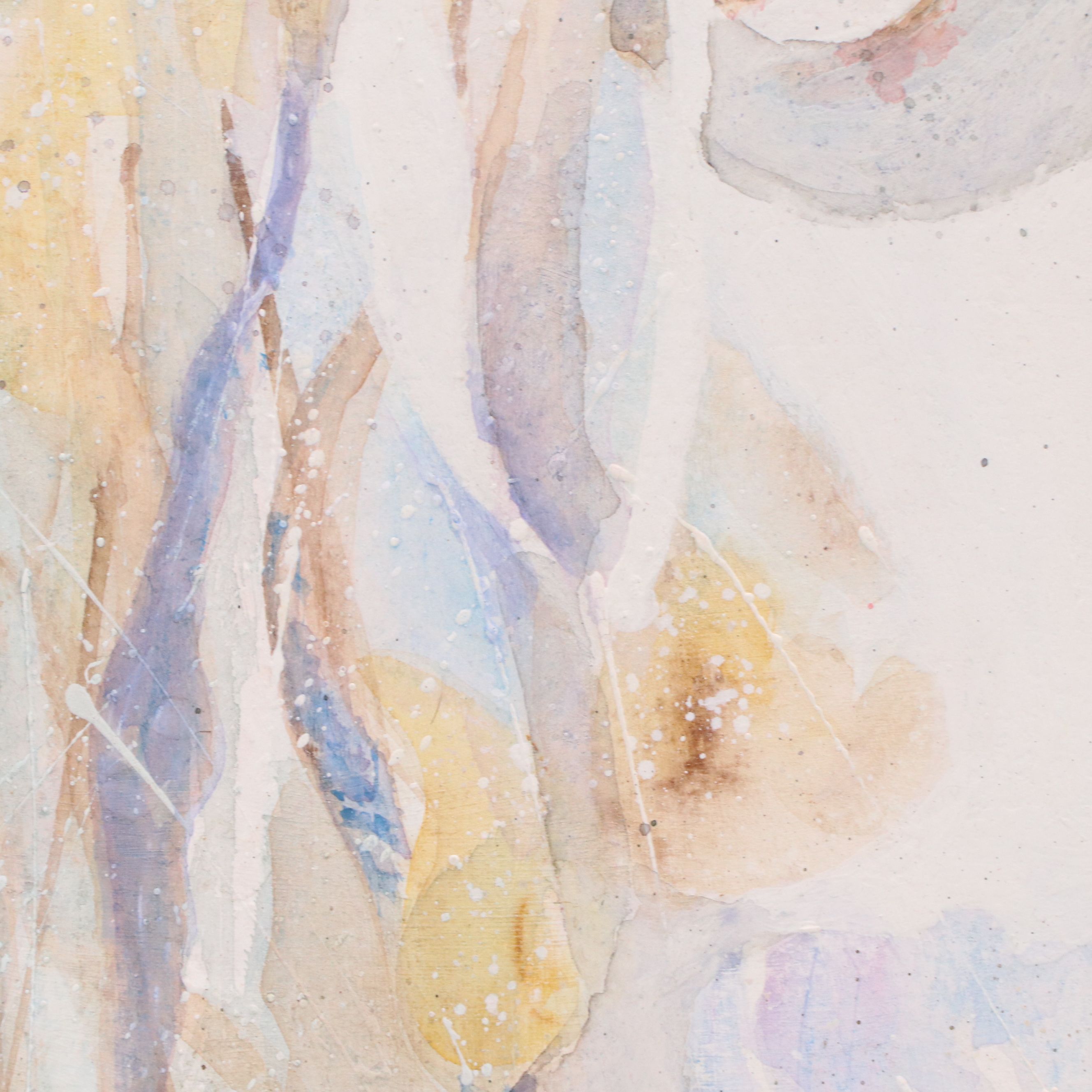 Joy Shott Watercolor Painting "Landscape with Iris & Poppies"