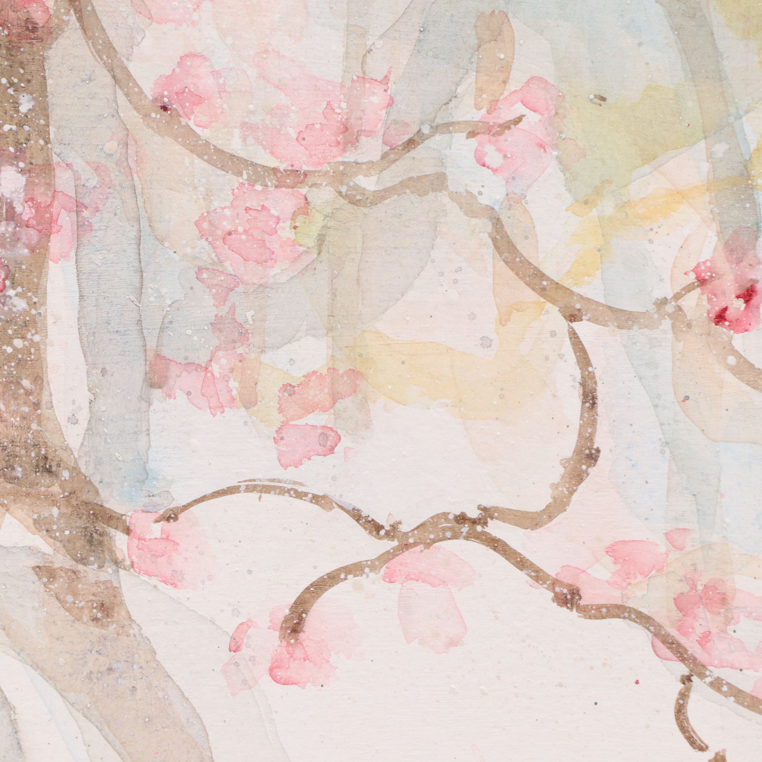 Joy Shott Watercolor Painting "Landscape with Iris & Poppies"