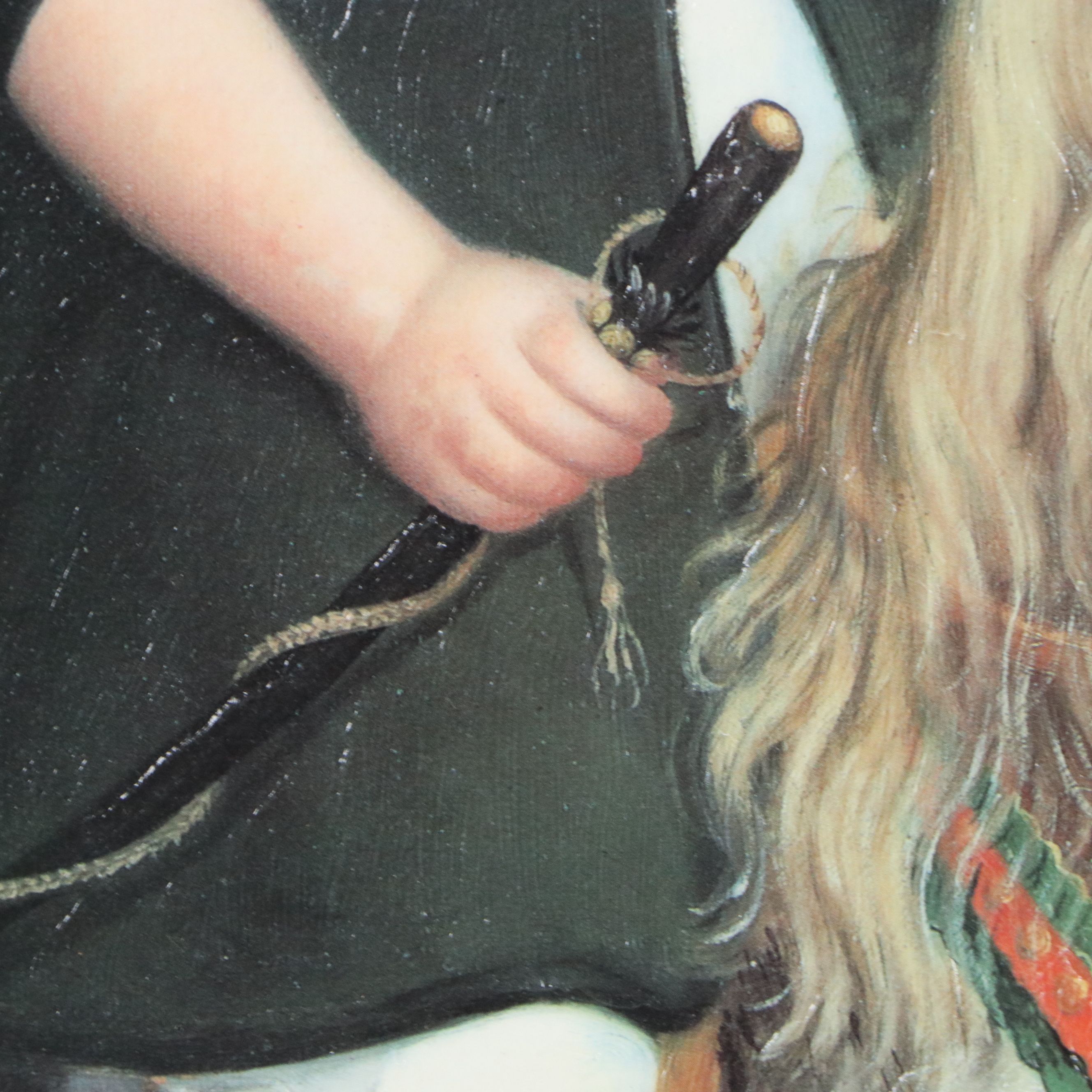 Pair of Reproduction Early American Paintings of Children, 20th or 21st Century