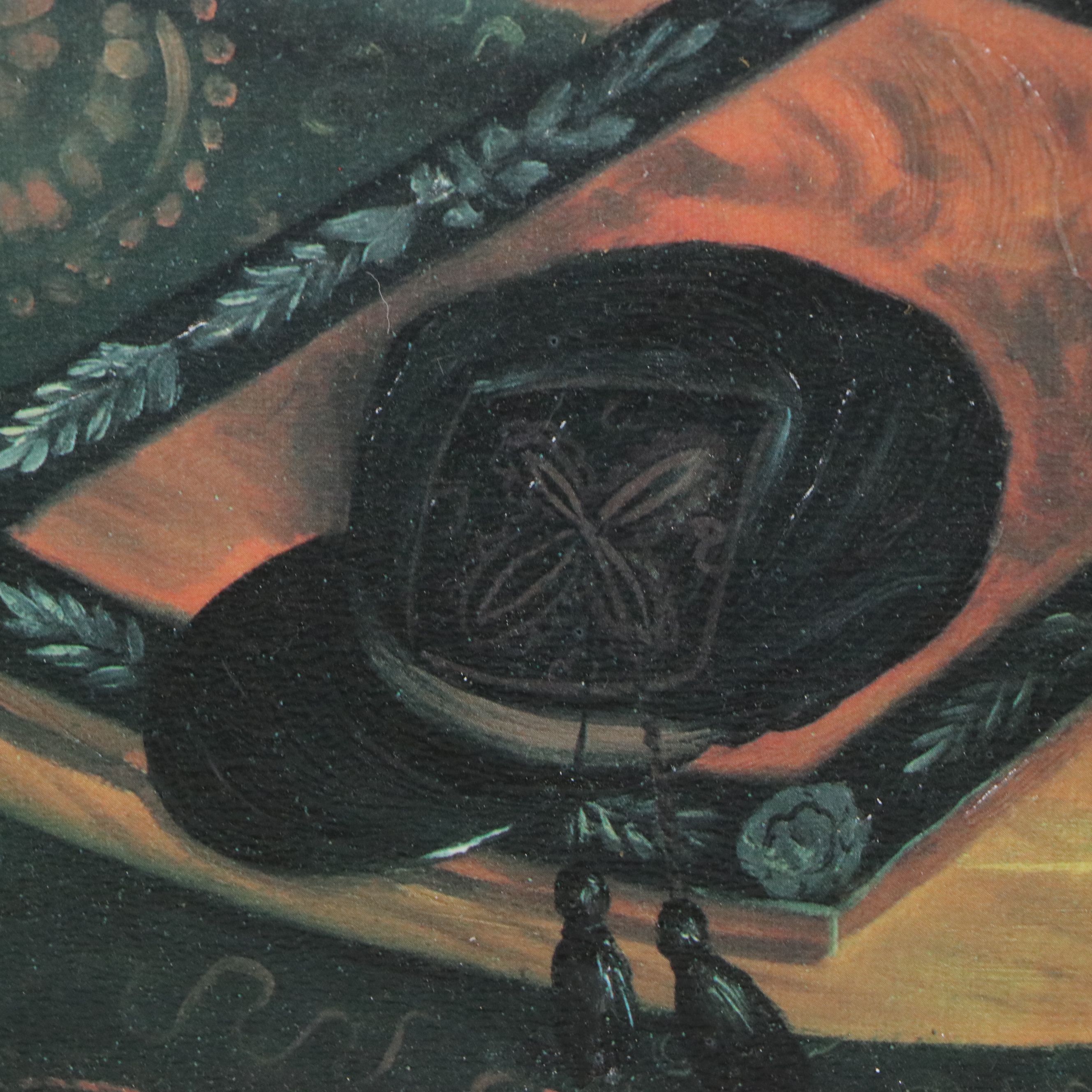 Pair of Reproduction Early American Paintings of Children, 20th or 21st Century