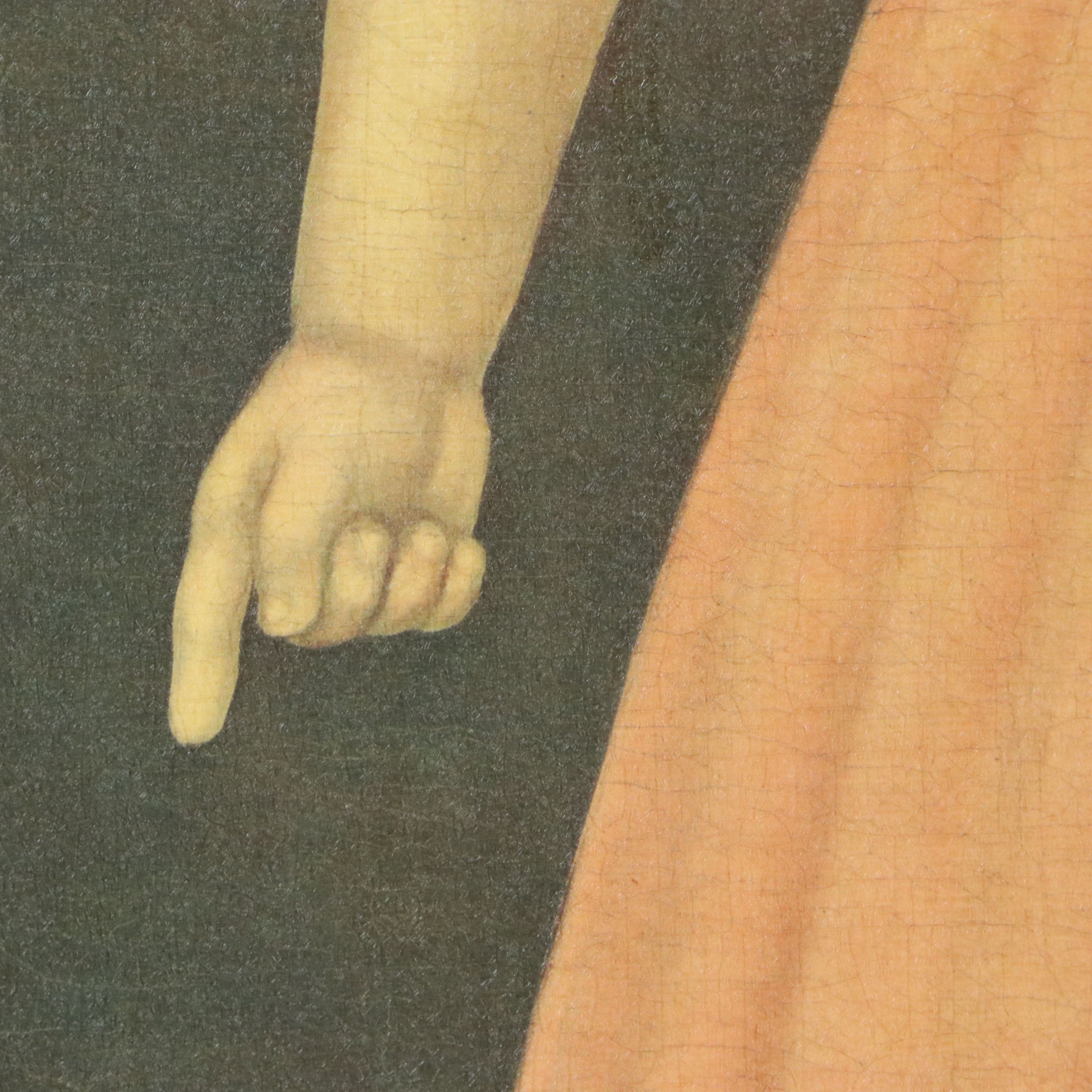 Pair of Reproduction Early American Paintings of Children, 20th or 21st Century