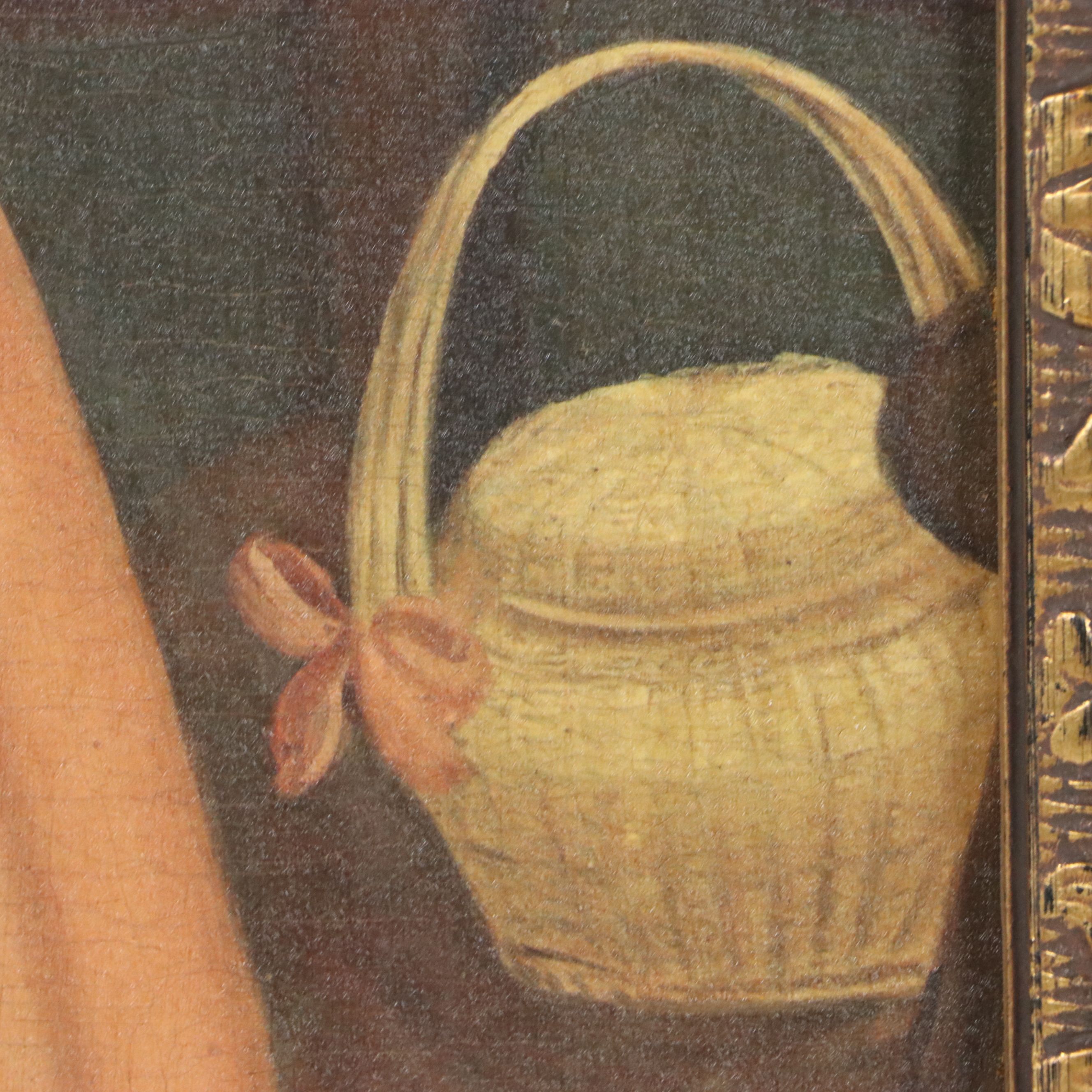 Pair of Reproduction Early American Paintings of Children, 20th or 21st Century