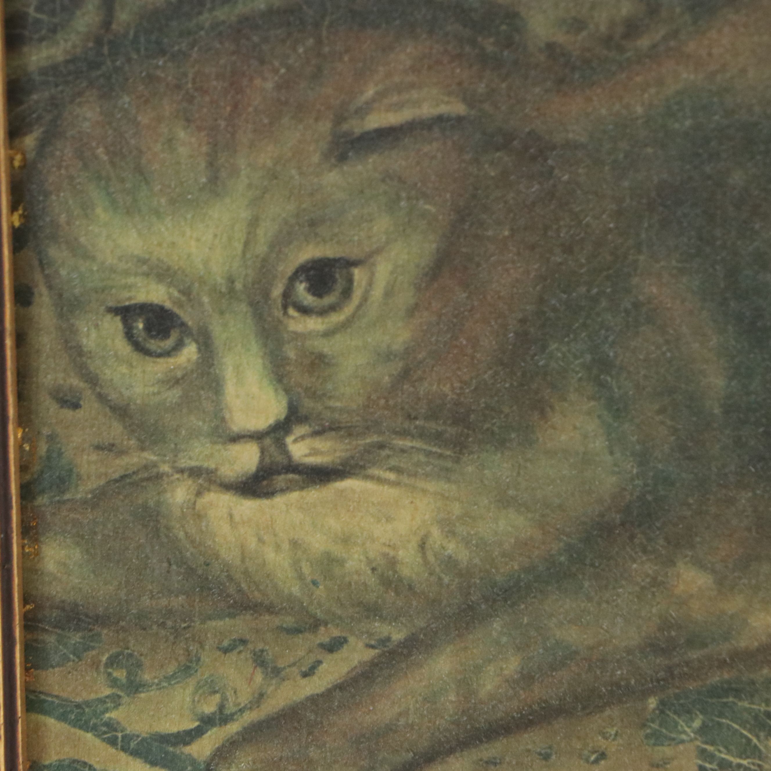 Pair of Reproduction Early American Paintings of Children, 20th or 21st Century