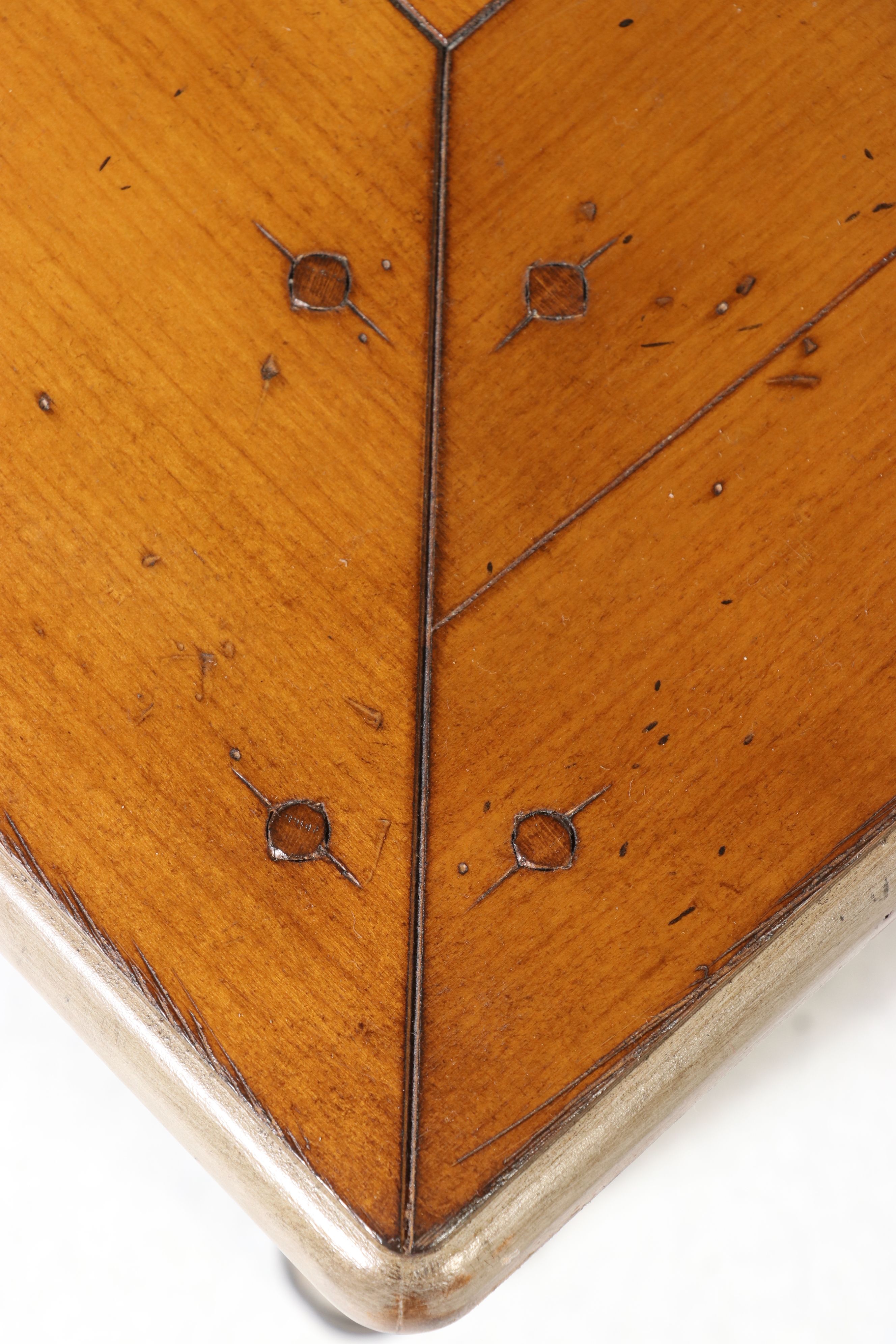 Contemporary Louis XVI Style Polychrome Striped Coffee Table, Late 20th Century