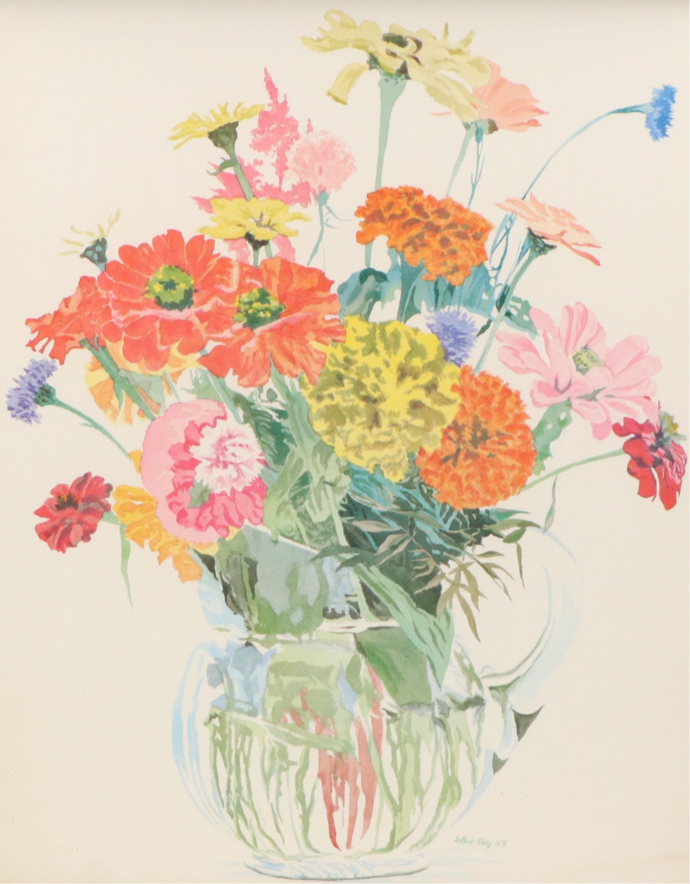 After Arthur Cady Offset Lithograph "The Country Bouquet"
