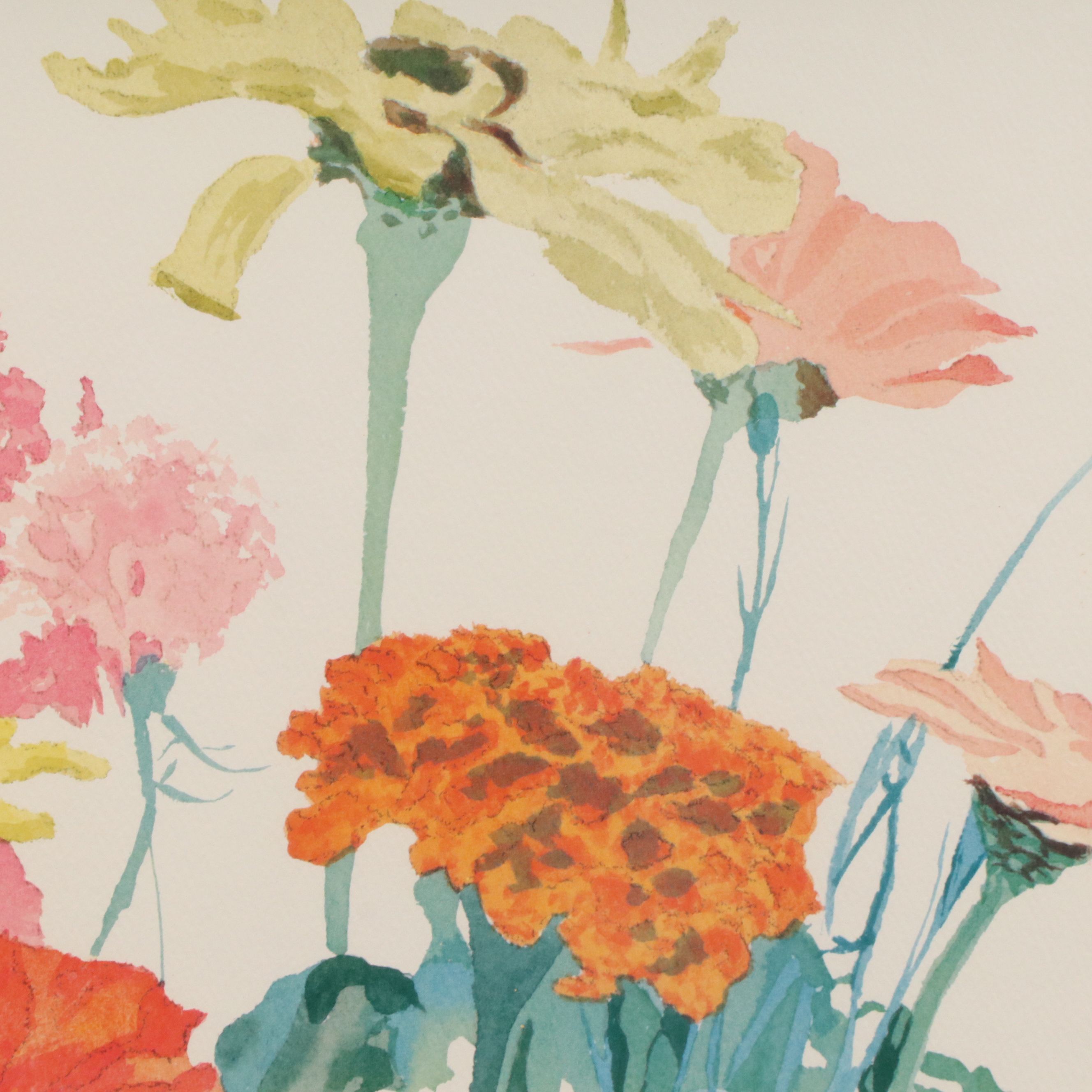 After Arthur Cady Offset Lithograph "The Country Bouquet"