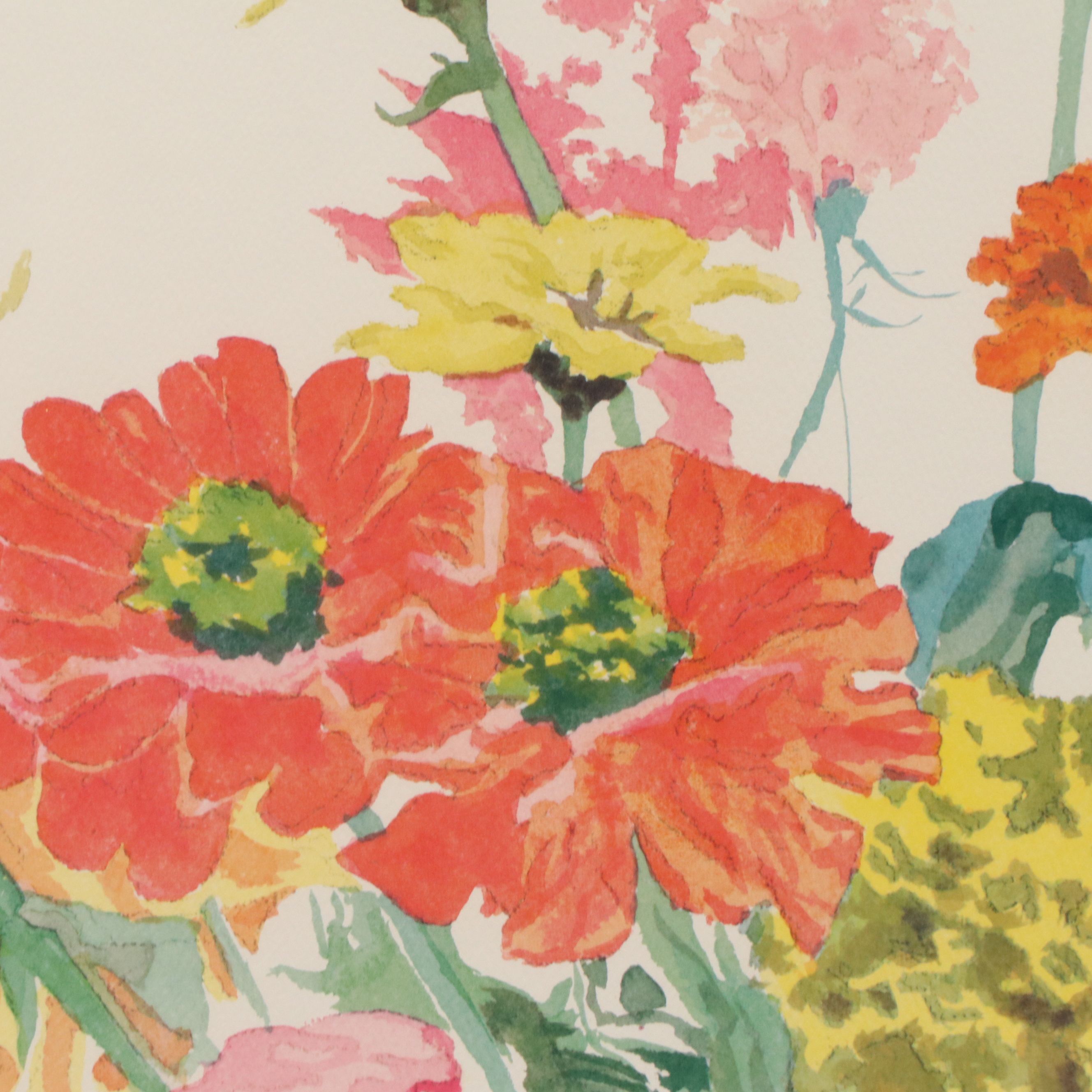 After Arthur Cady Offset Lithograph "The Country Bouquet"