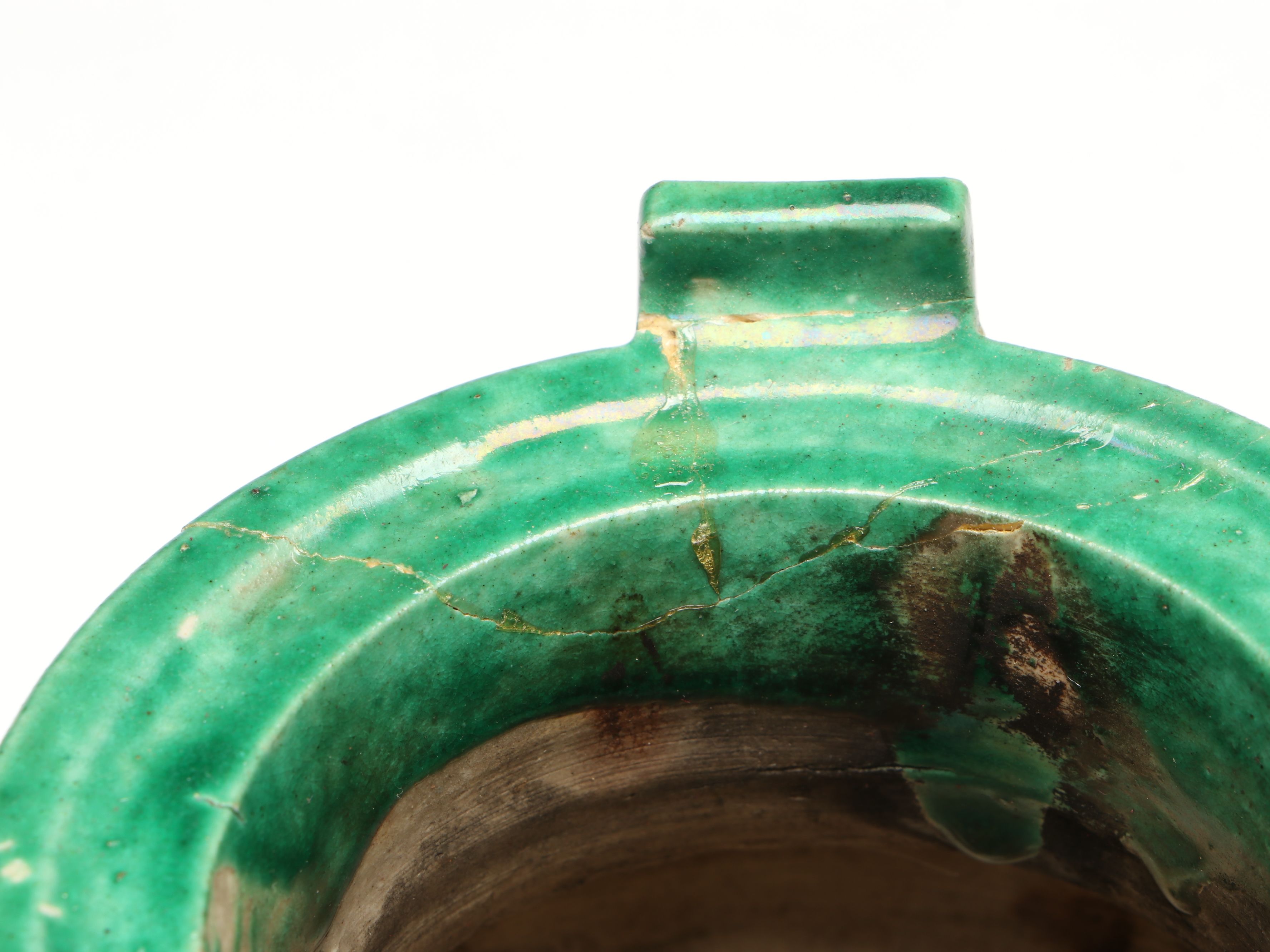 East Asian Celadon Glaze Porcelain Ginger Jar with Other Ceramic Table Décor