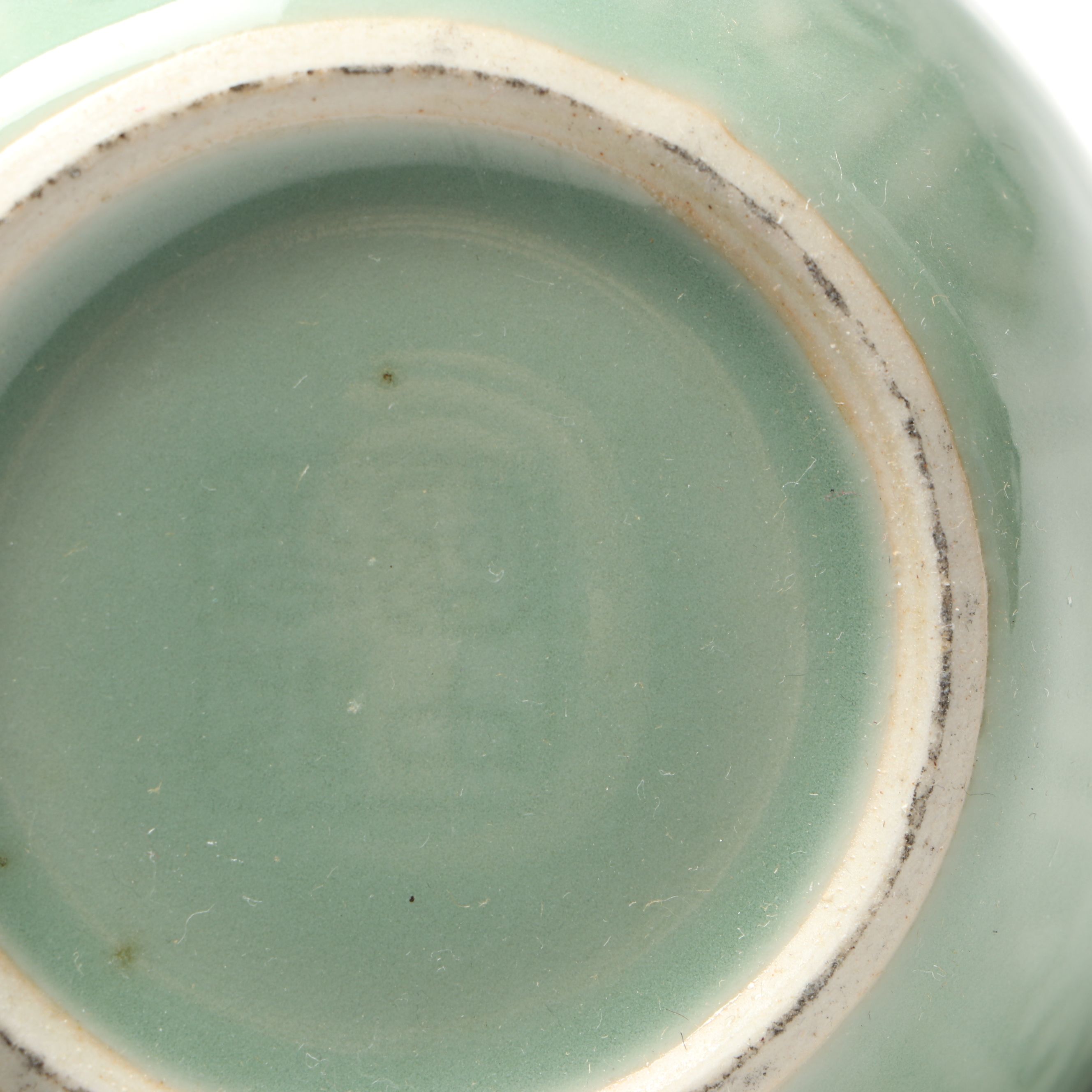 East Asian Celadon Glaze Porcelain Ginger Jar with Other Ceramic Table Décor