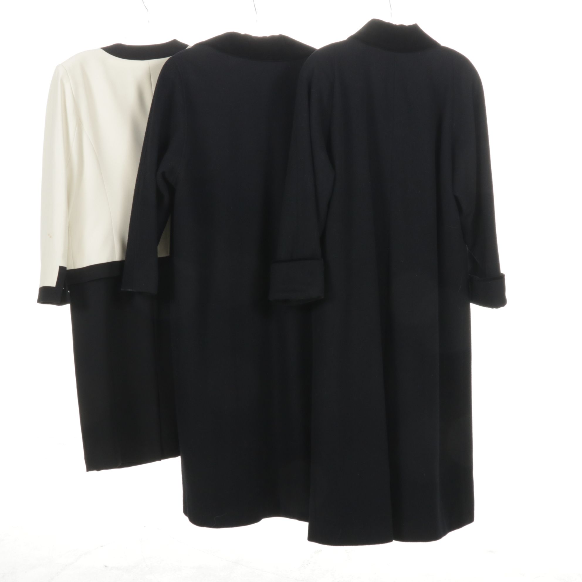 Kristen Blake & Forecaster Black Wool Coats with Kasper Blazer & Sheath Dress