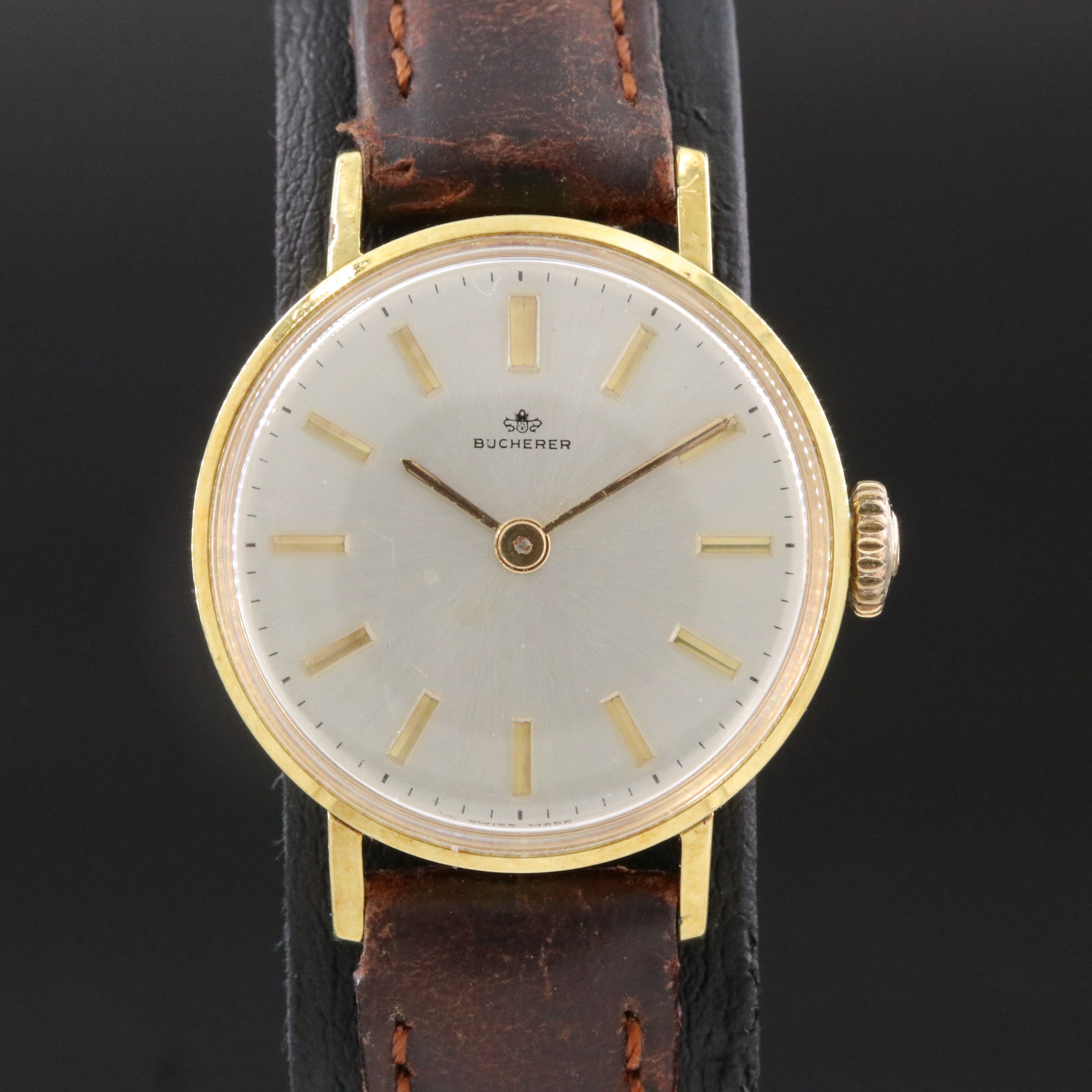 Bucherer Gold-Plated and Stainless Steel Swiss Mechanical Dress Watch