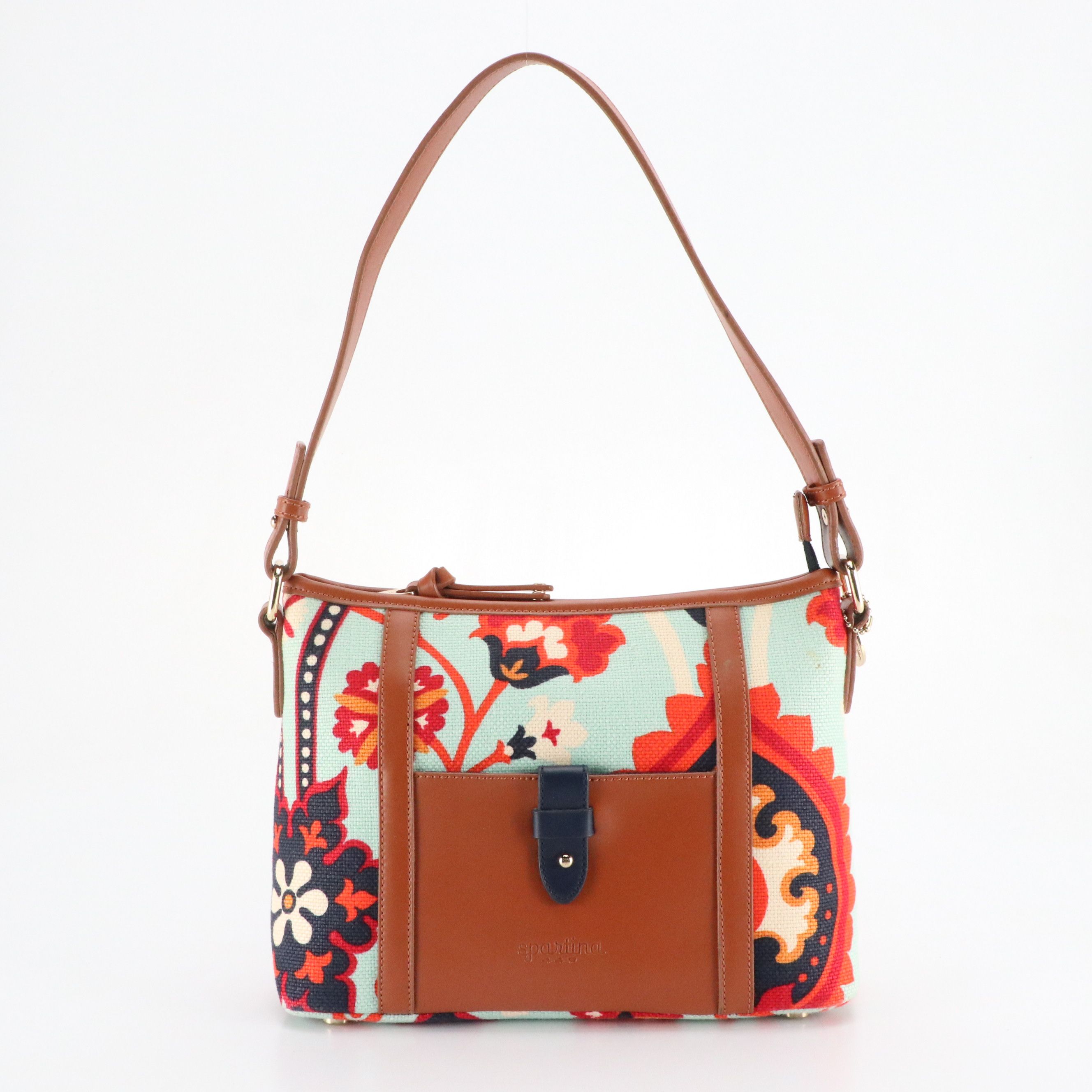 Spartina 449 Canvas Shoulder Bag, Other Paper Wallet, Frida Kahlo Iron-On Patch