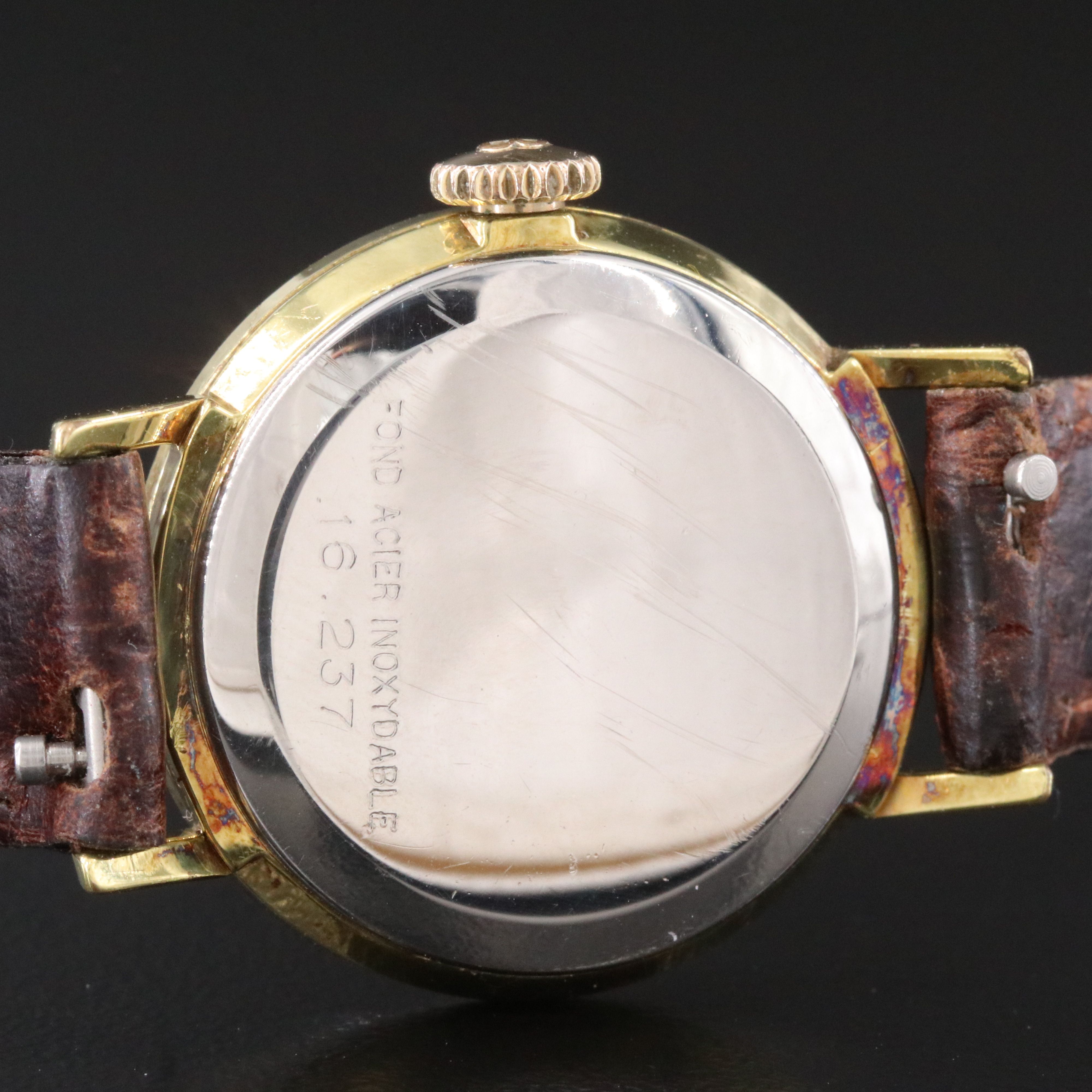 Bucherer Gold-Plated and Stainless Steel Swiss Mechanical Dress Watch