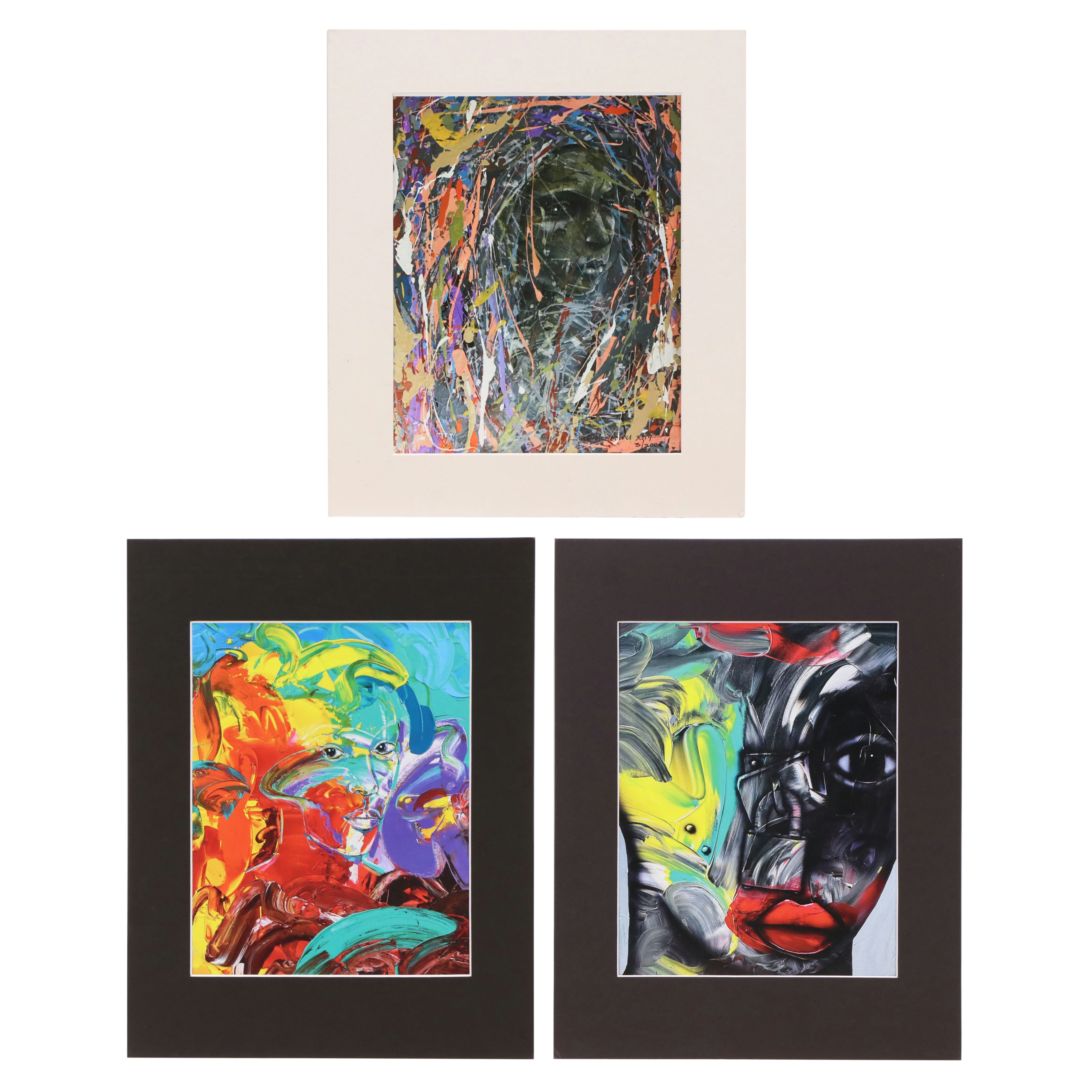 Abiola Idowu Mixed Print Portraits "Joy" and More, 2023