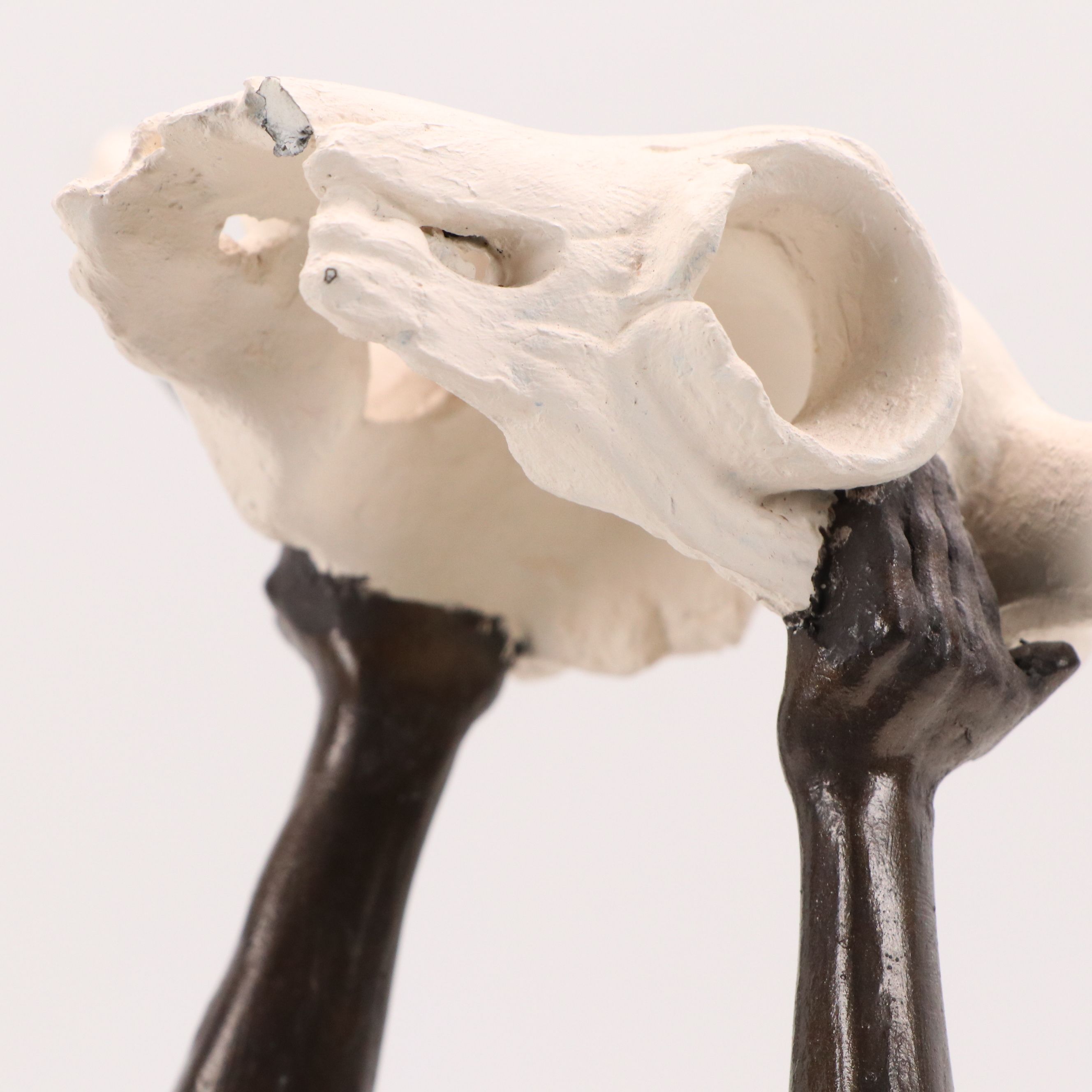 After Frederic Remington Plaster Sculpture "Conjuring Back the Buffalo," 1989