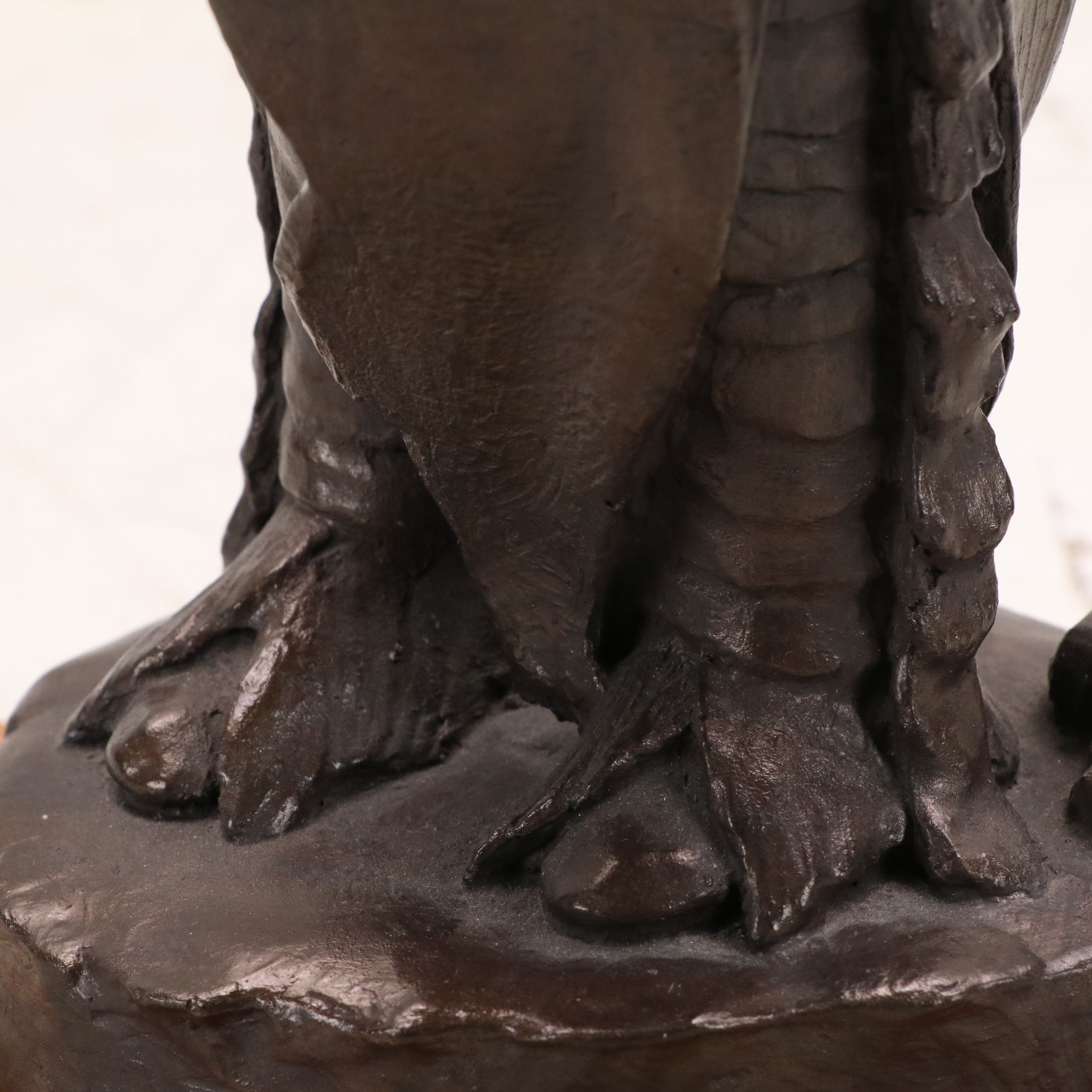 After Frederic Remington Plaster Sculpture "Conjuring Back the Buffalo," 1989