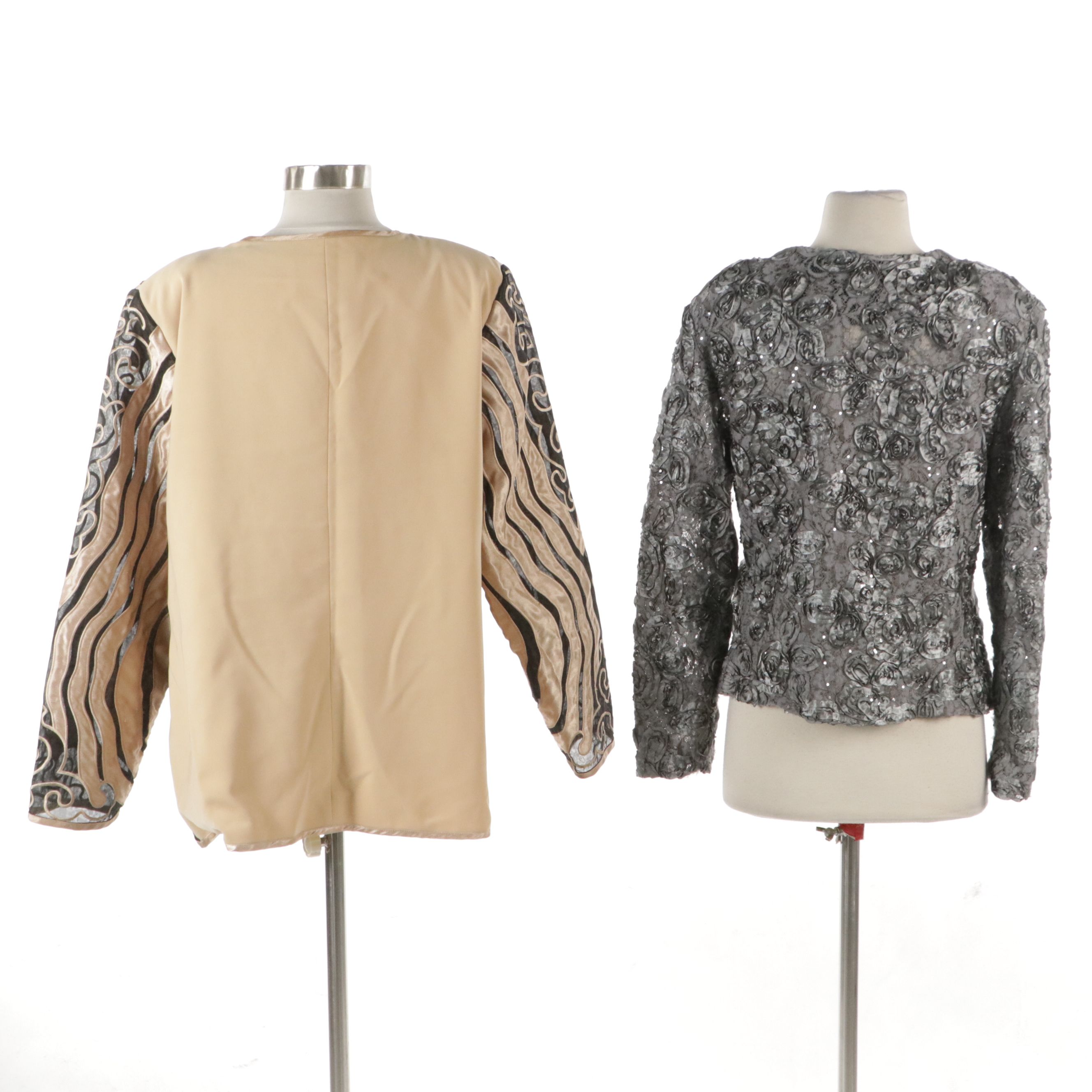 Cachet and Moshita Couture Embroidered and Ribbon Work Occasion Jackets