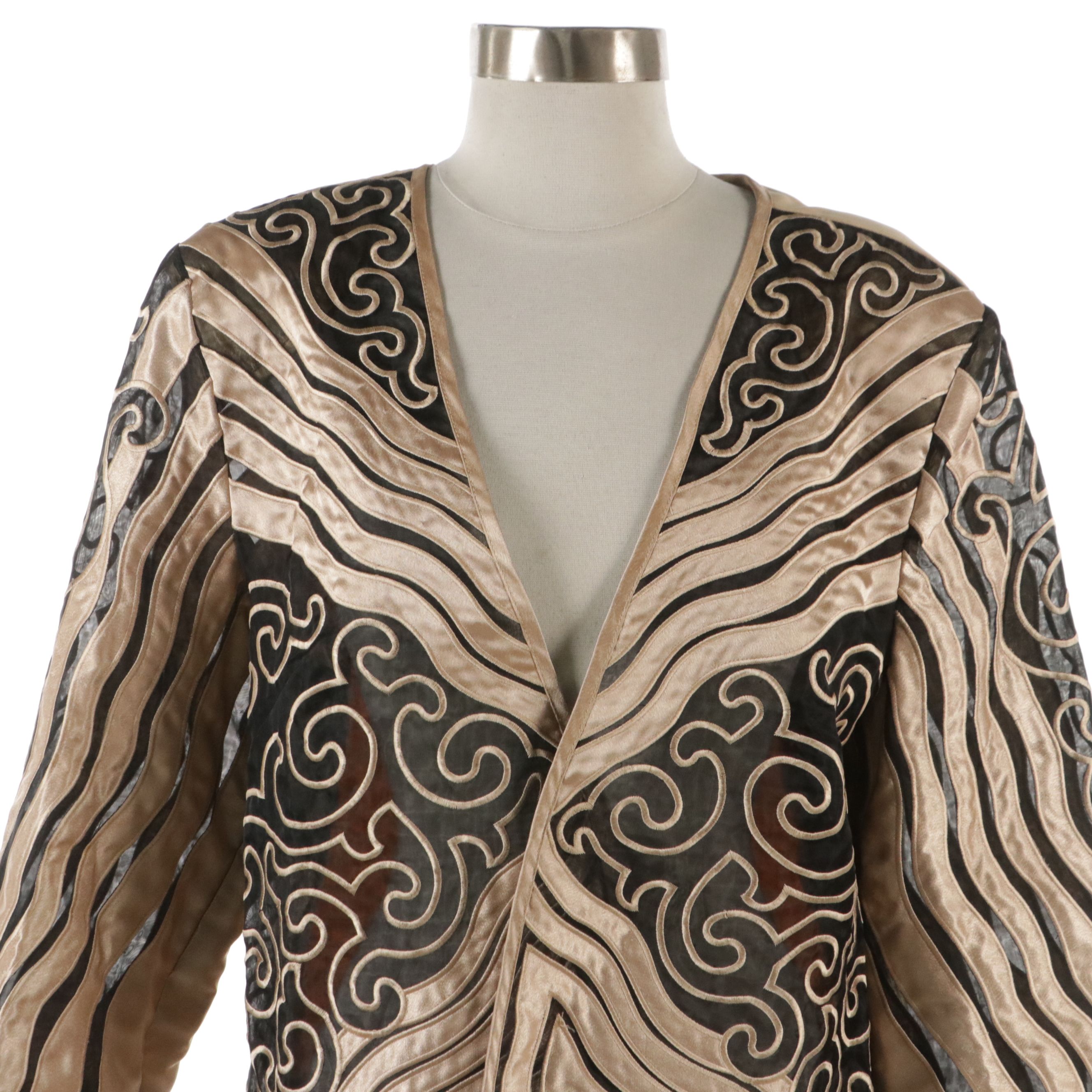 Cachet and Moshita Couture Embroidered and Ribbon Work Occasion Jackets