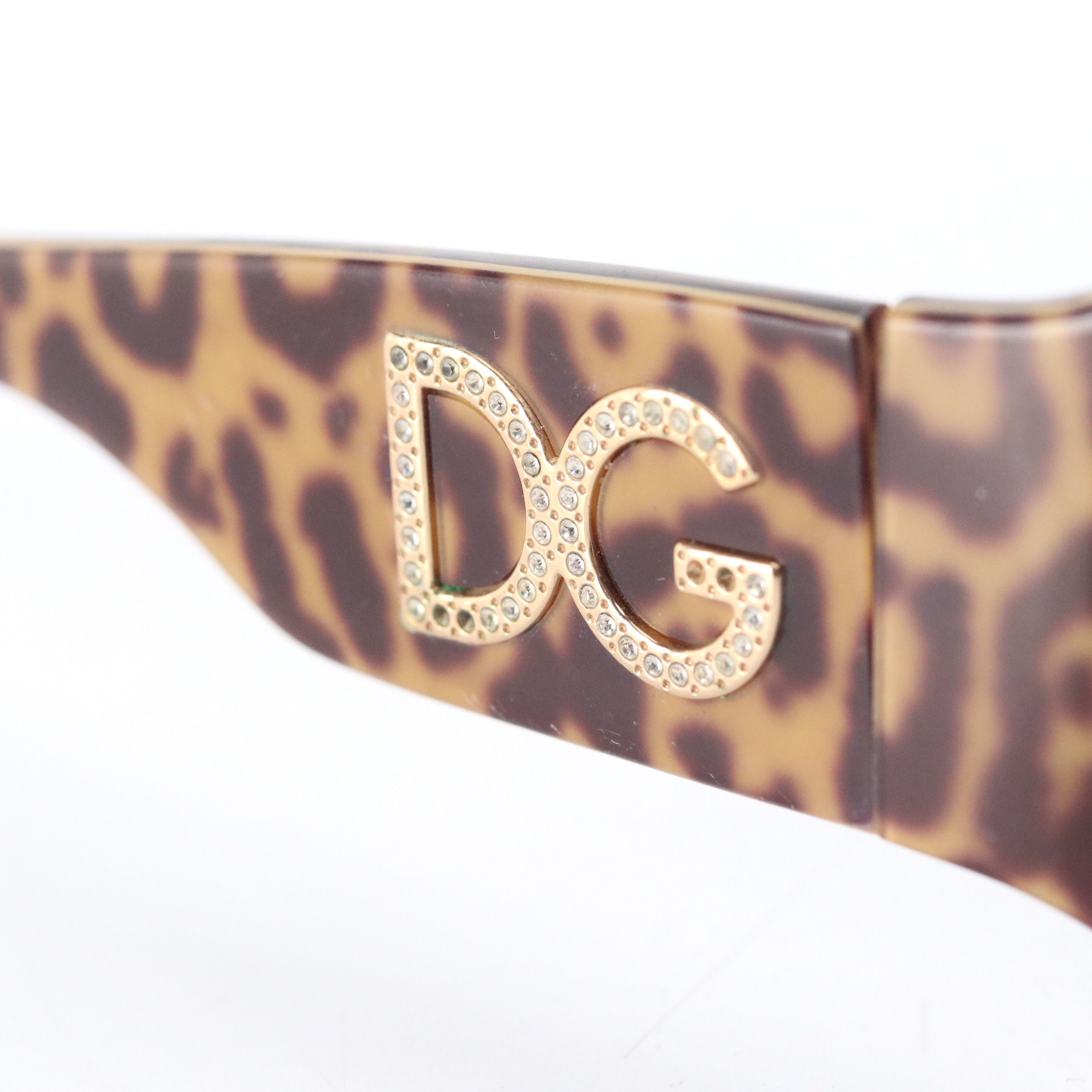 Dolce & Gabbana 6038 Crystal Leopard Print Sunglasses