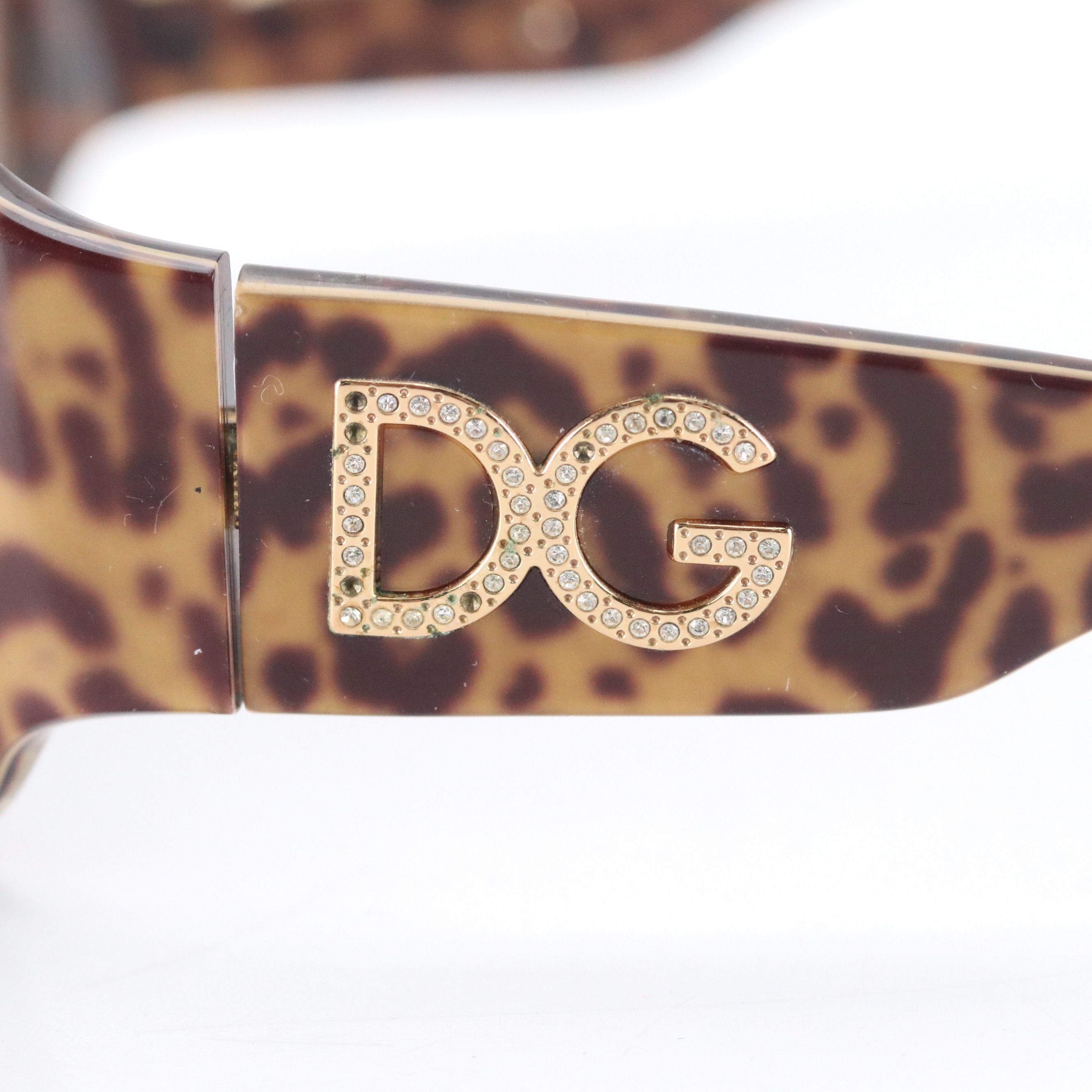 Dolce & Gabbana 6038 Crystal Leopard Print Sunglasses