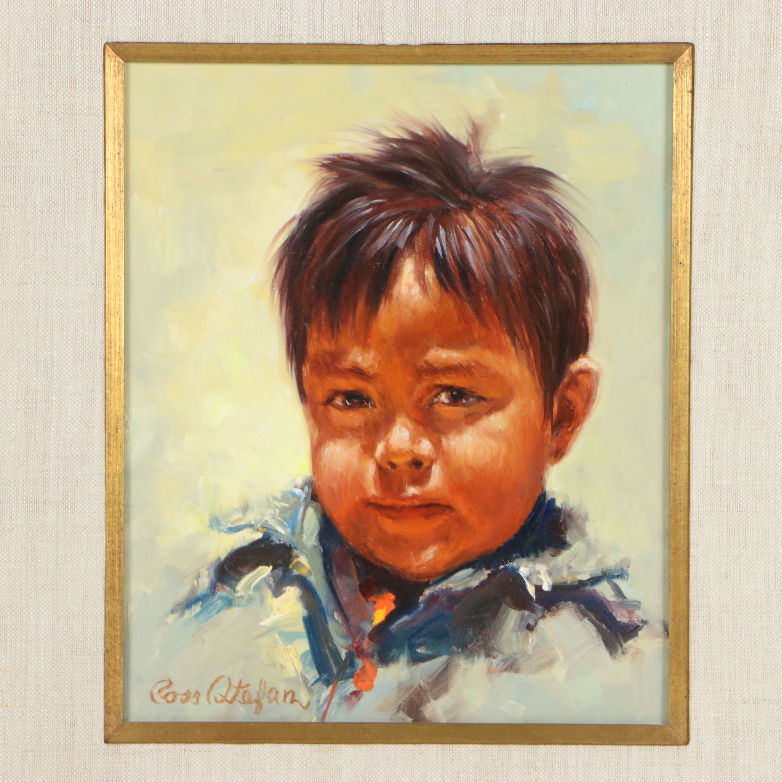 Ross Stefan Portrait Oil Paintings "Taos Girl & Boy"