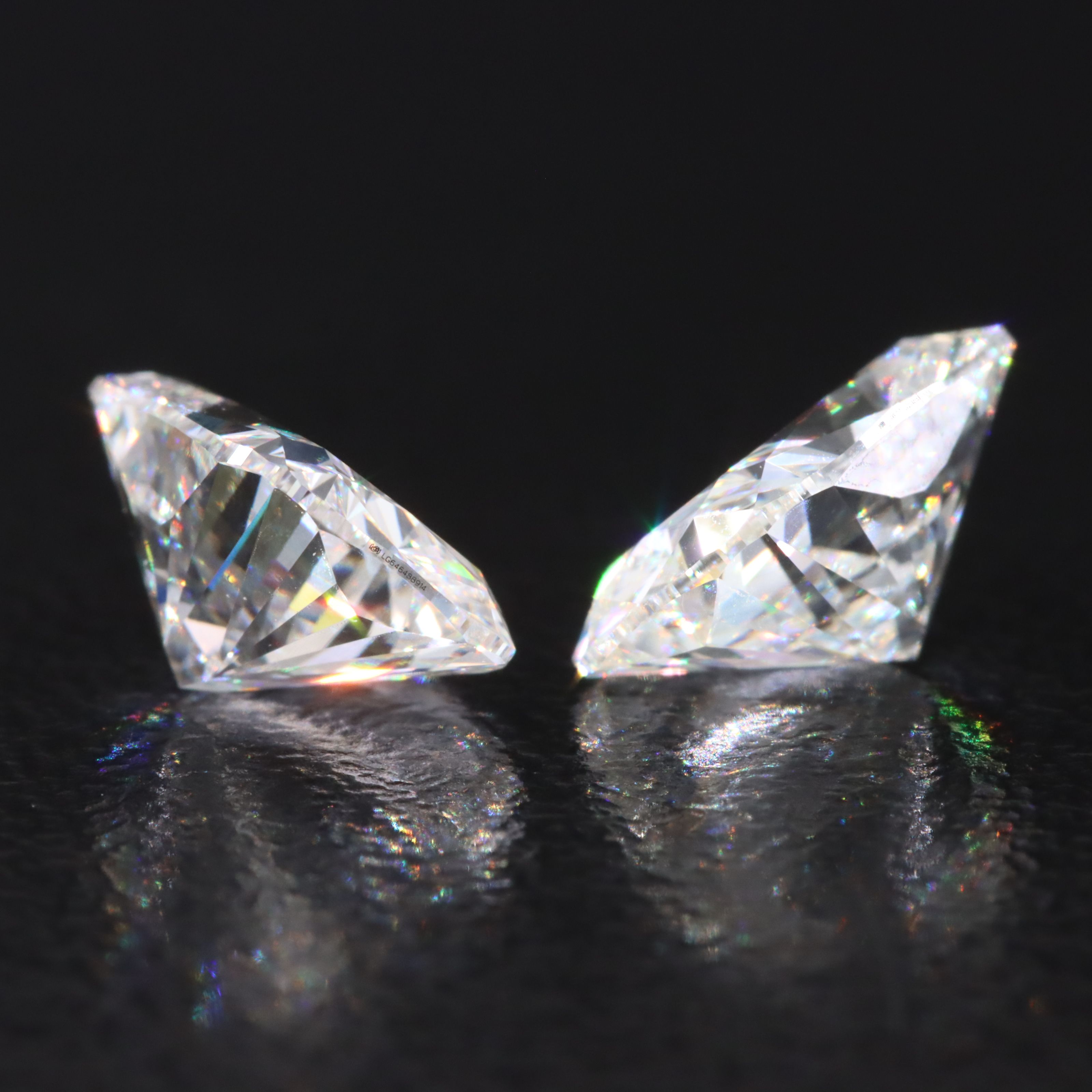 Loose 3.18 CTW Matched Pair Lab Grown Diamonds with IGI Reports