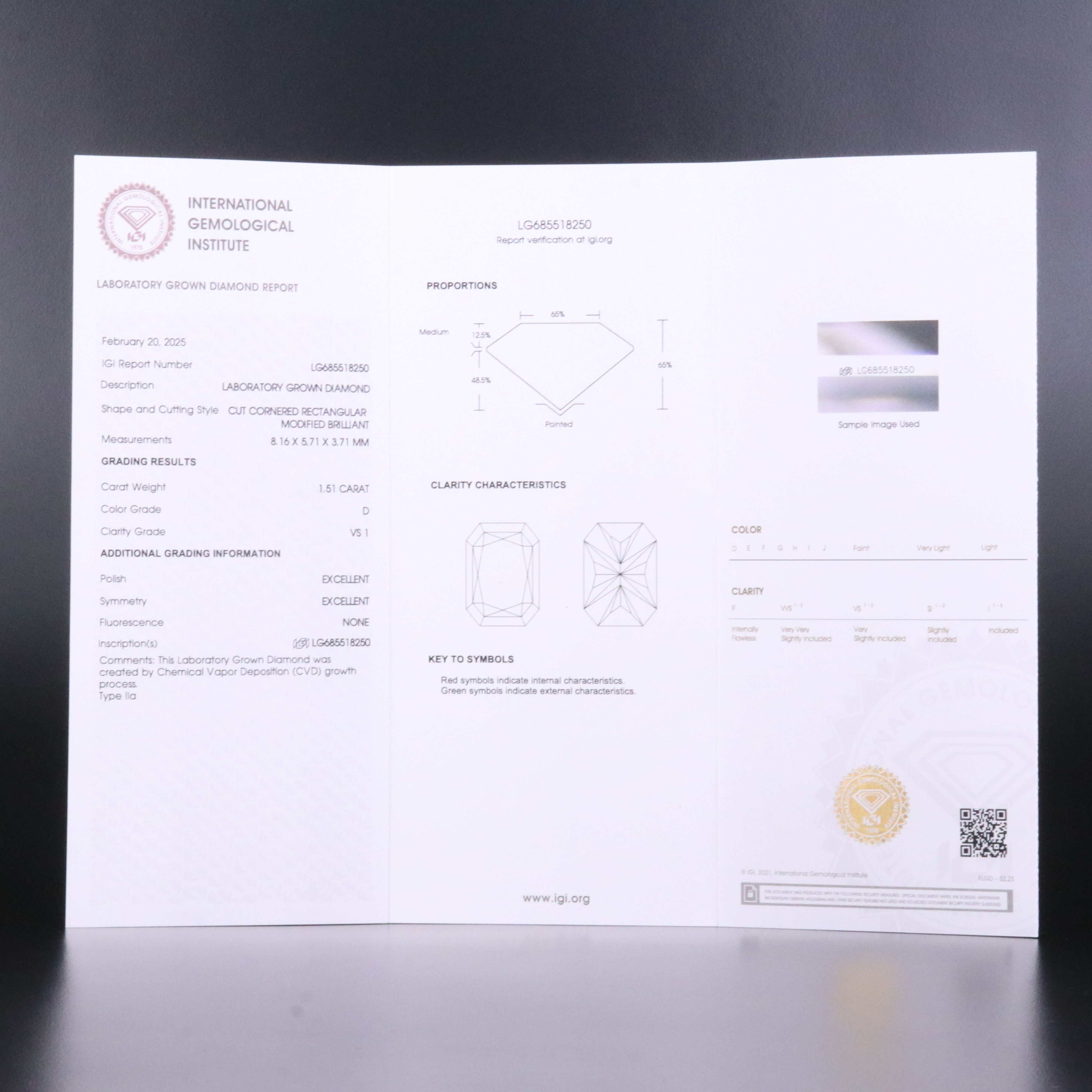 Loose 3.02 CTW Lab Grown Diamond Pair with IGI Reports